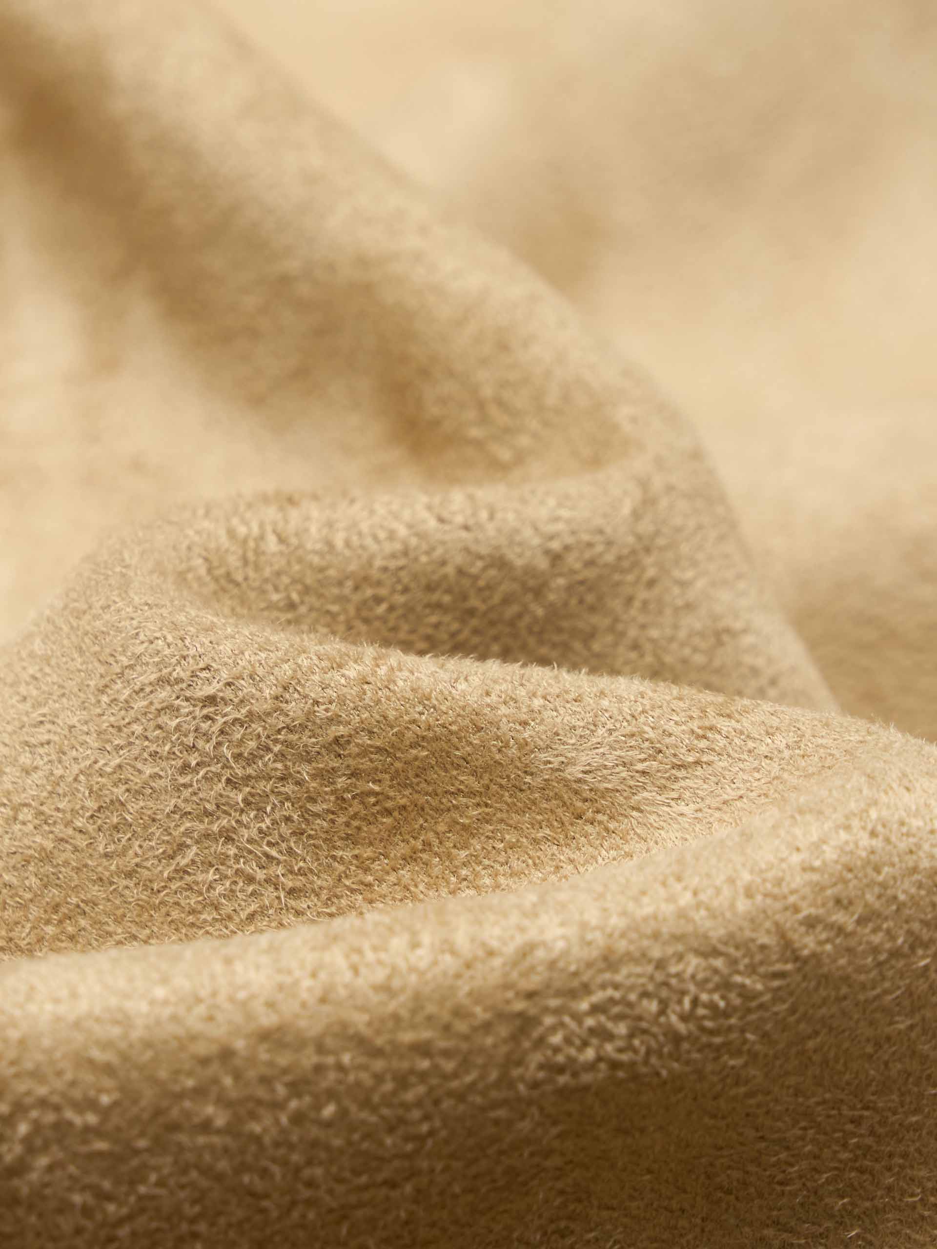 Faux Suede Hooded Coat - Image 4