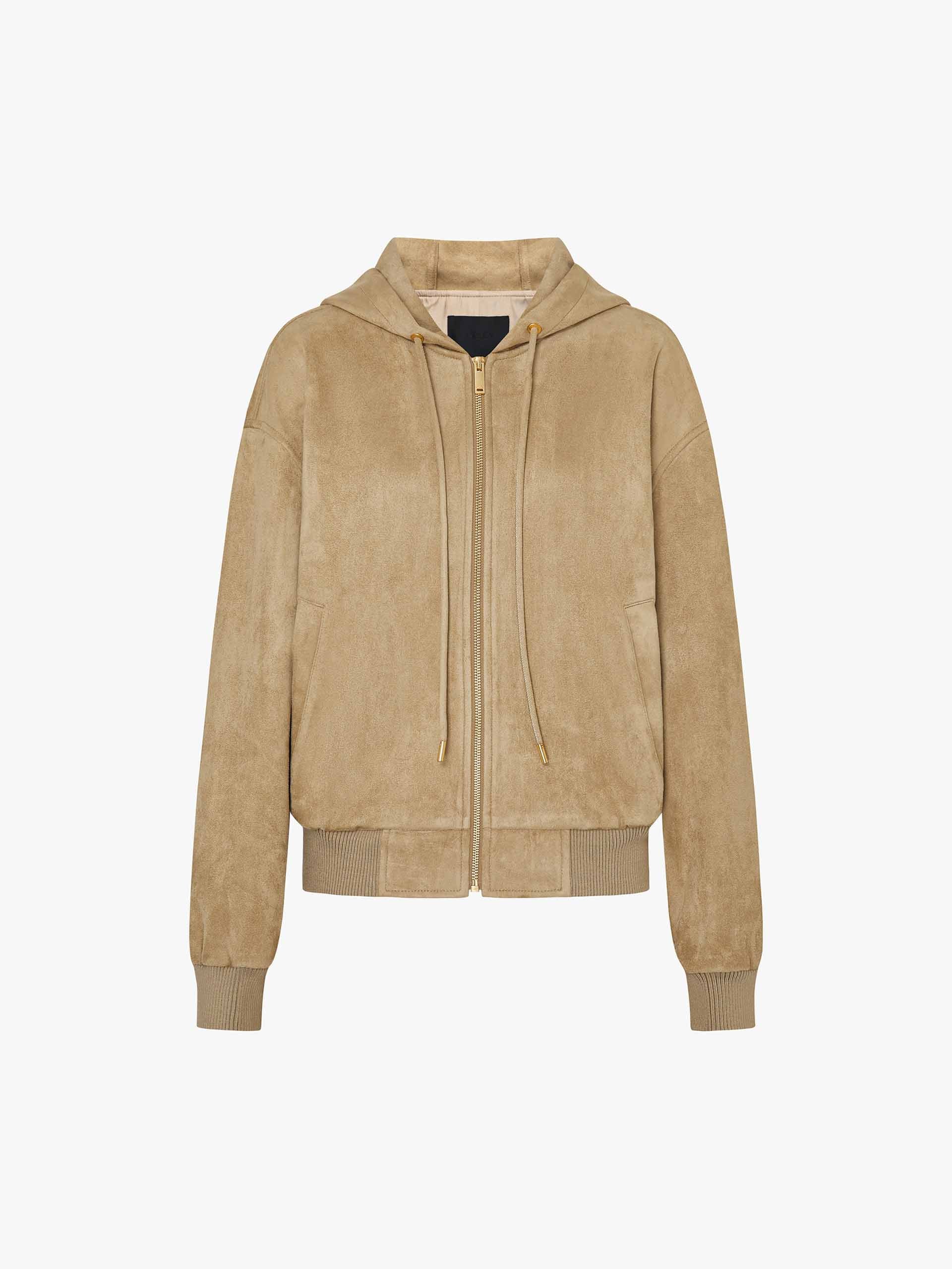 Faux Suede Hooded Coat - Image 5