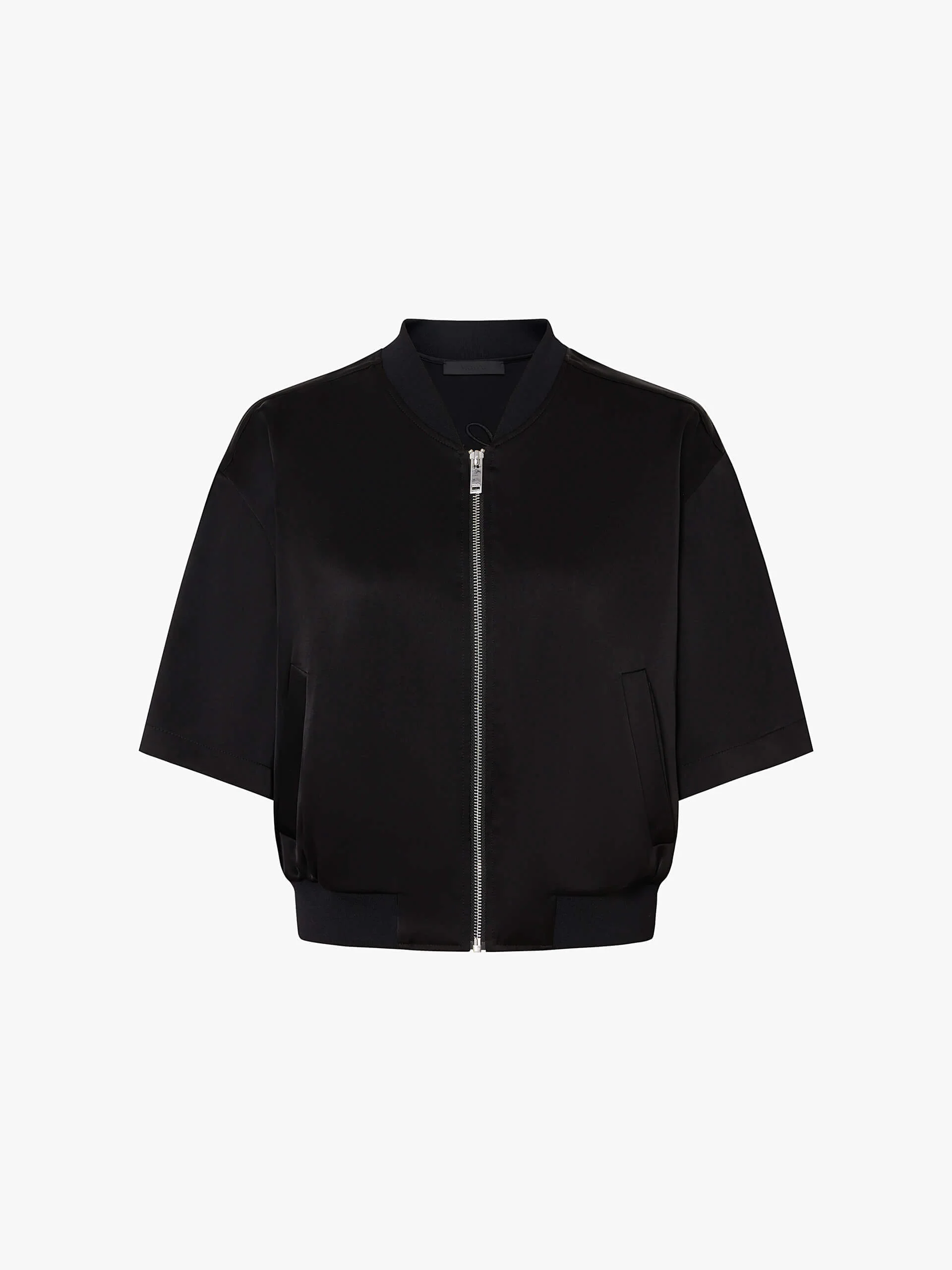 Fitted Satin Baseball Jacket - Image 5