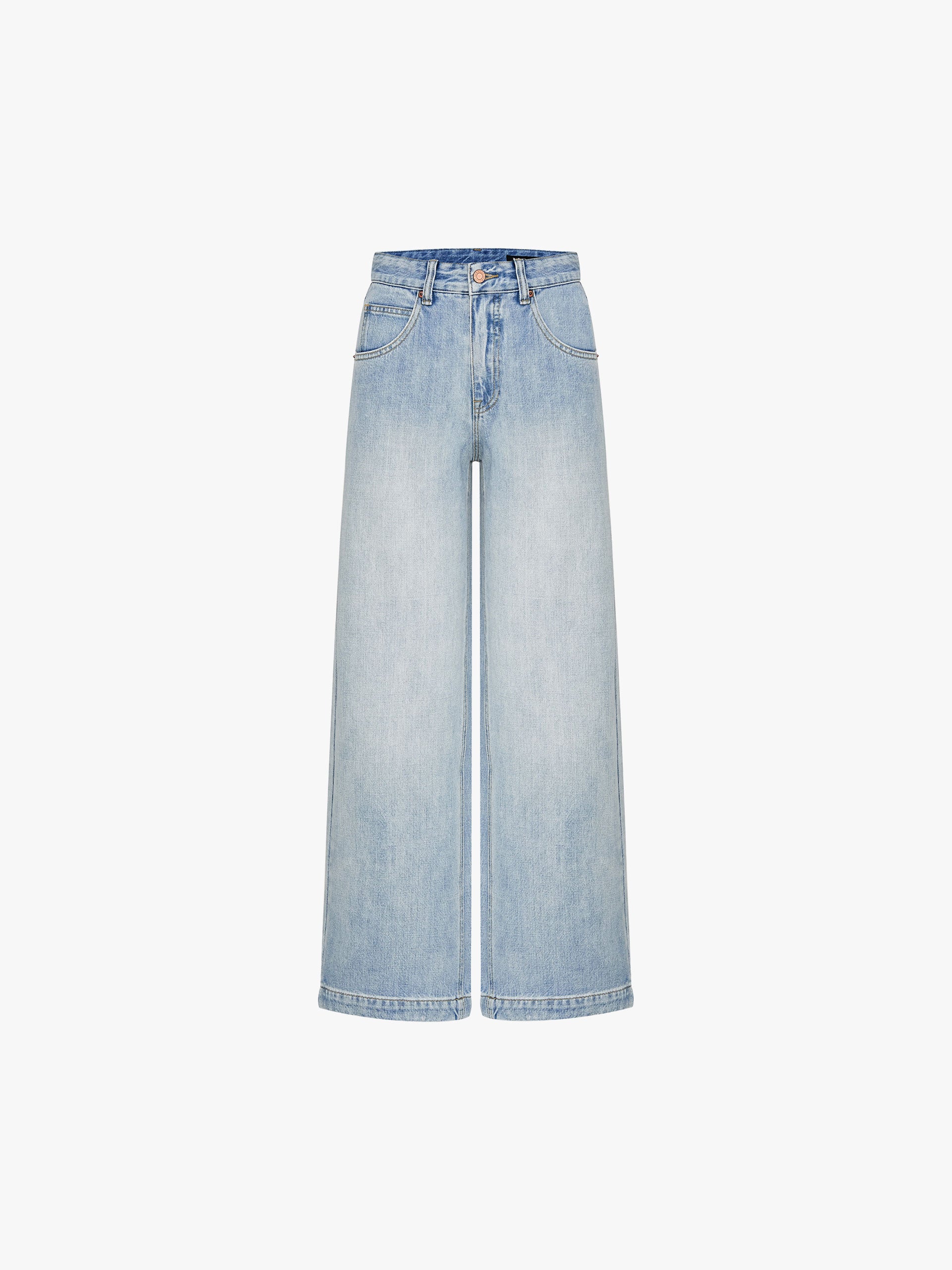 Flowy Long Wide Leg Jeans - Image 6