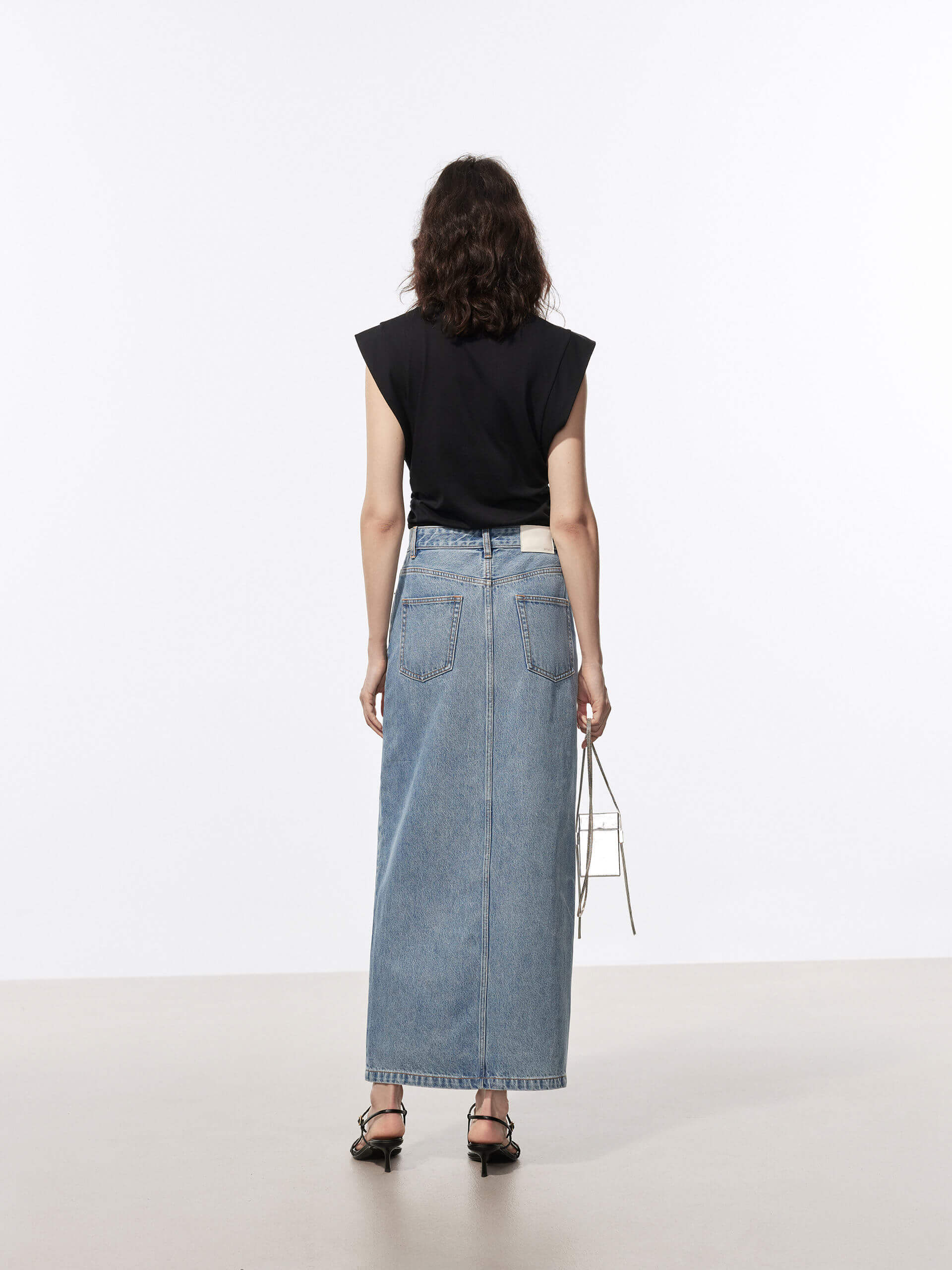 Front Buckle Denim Skirt - Image 3