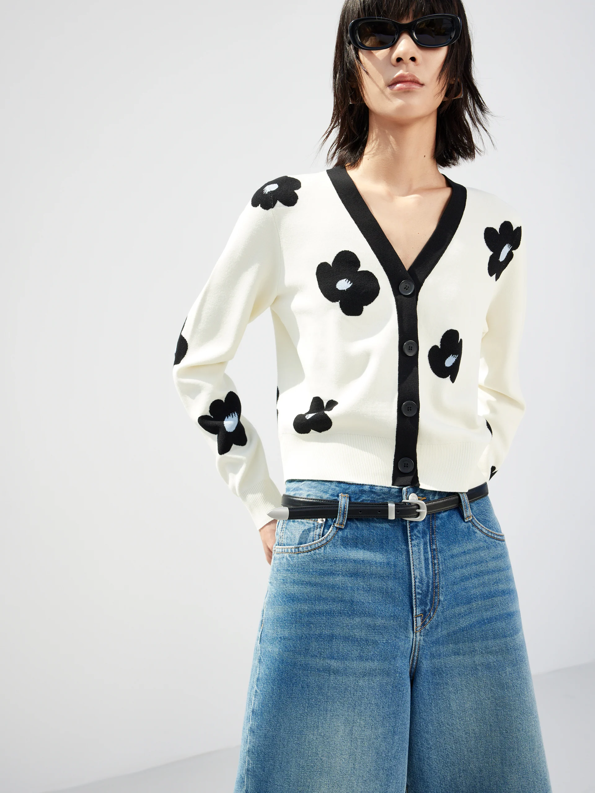 High Rise Cotton Denim Shorts - Image 8