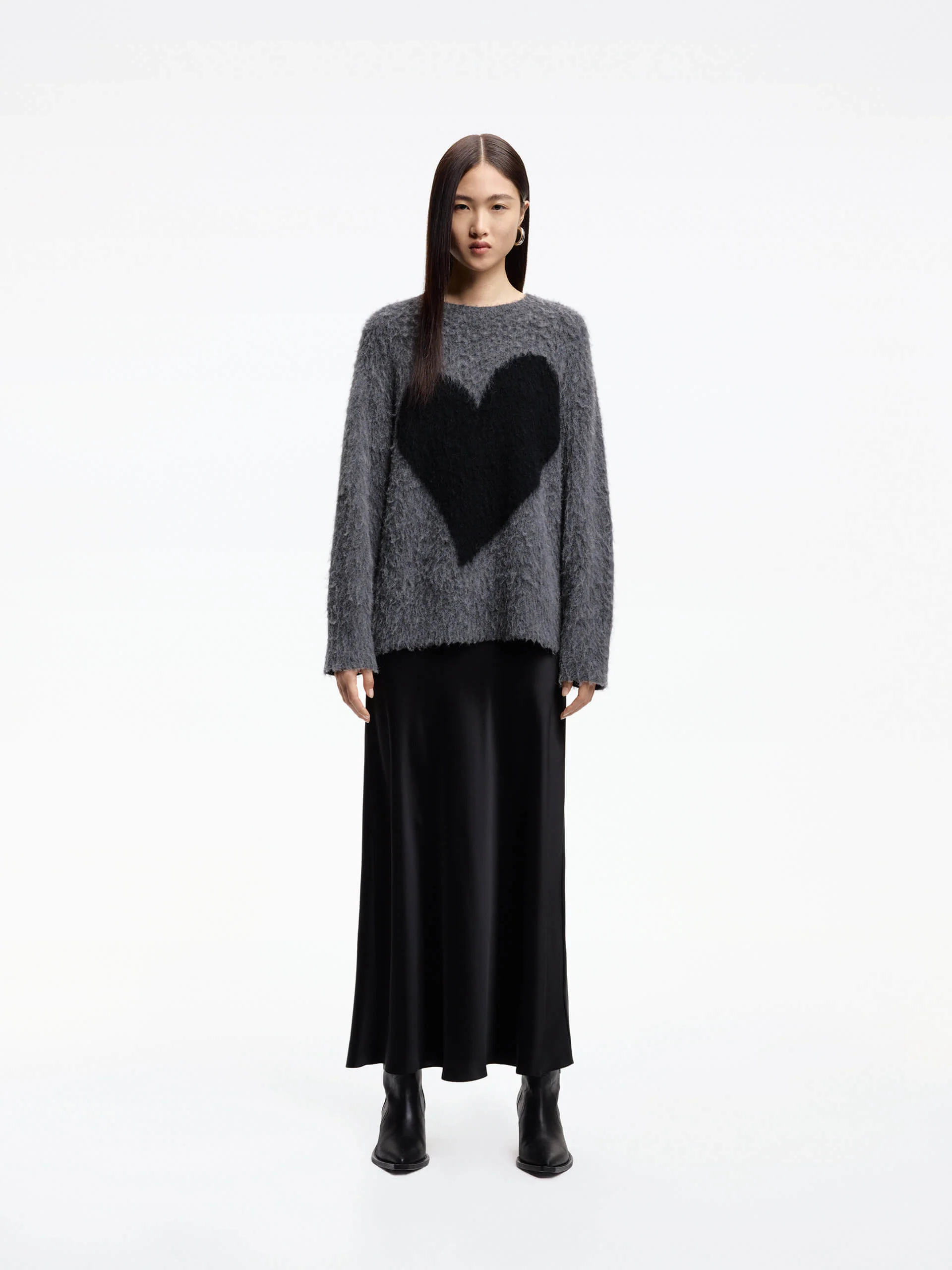 High Rise Satin Maxi Skirt - Image 10