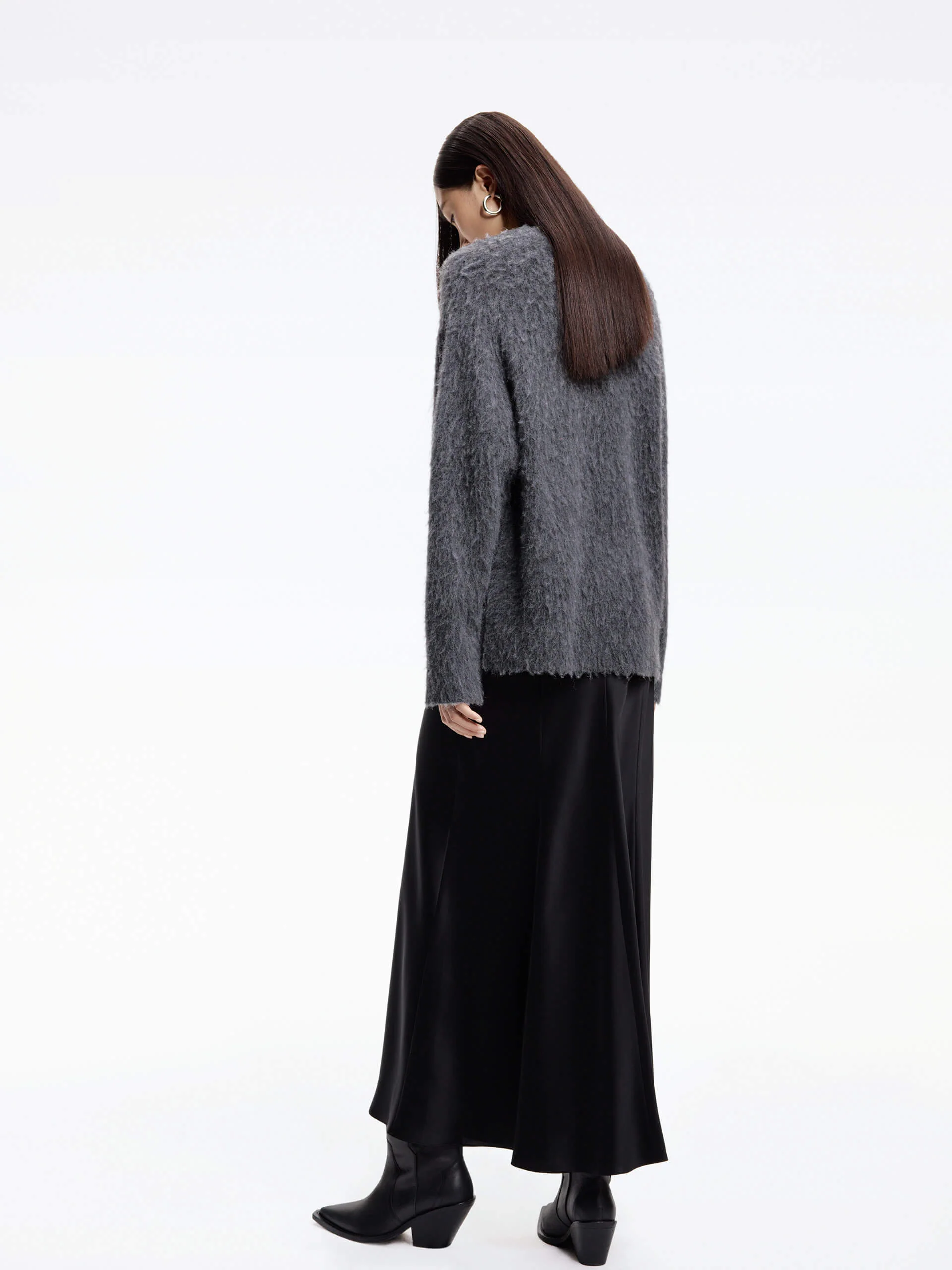 High Rise Satin Maxi Skirt - Image 11