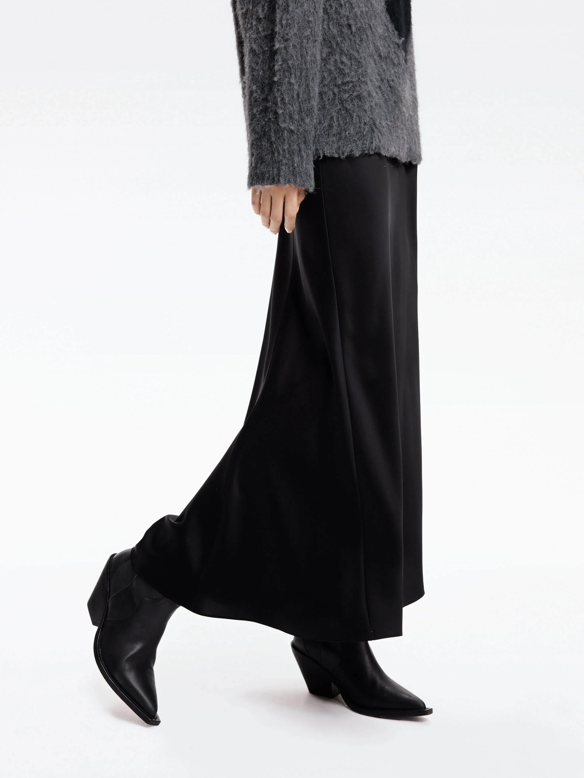High Rise Satin Maxi Skirt - Image 14