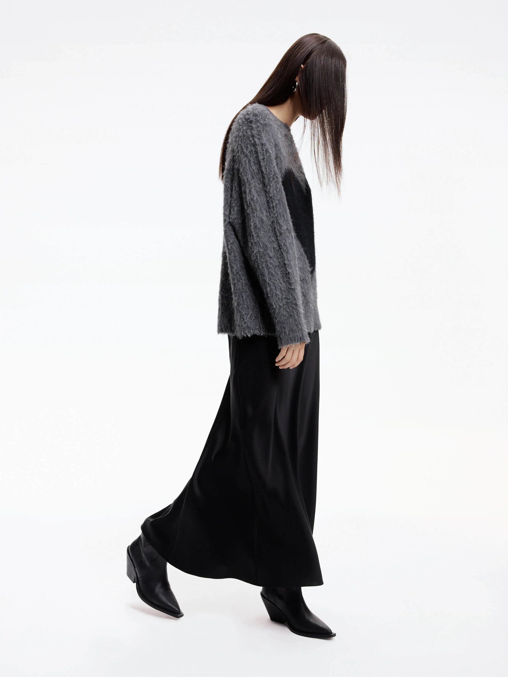 High Rise Satin Maxi Skirt - Image 15