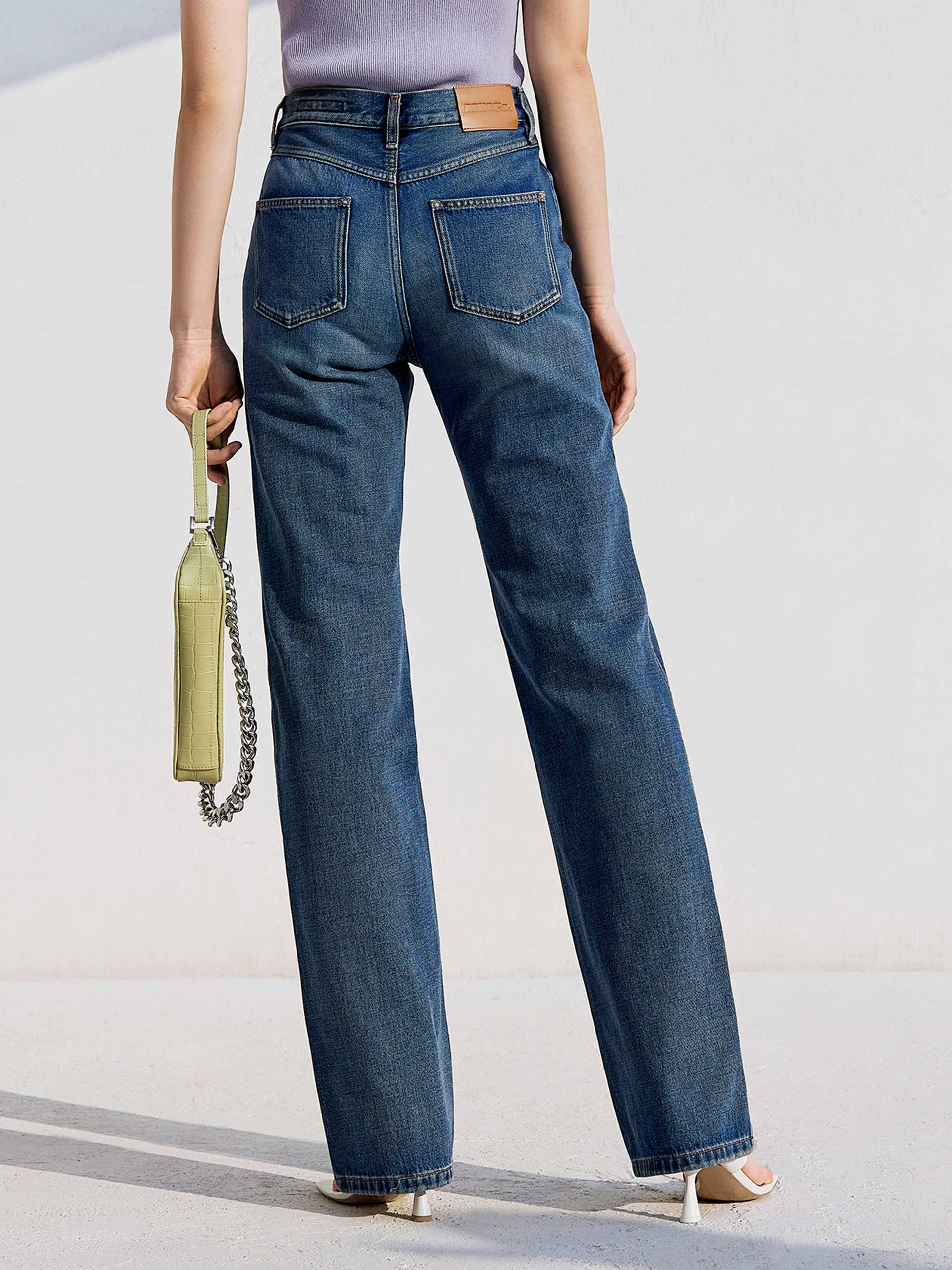 High Rise Straight Leg Jeans - Image 4