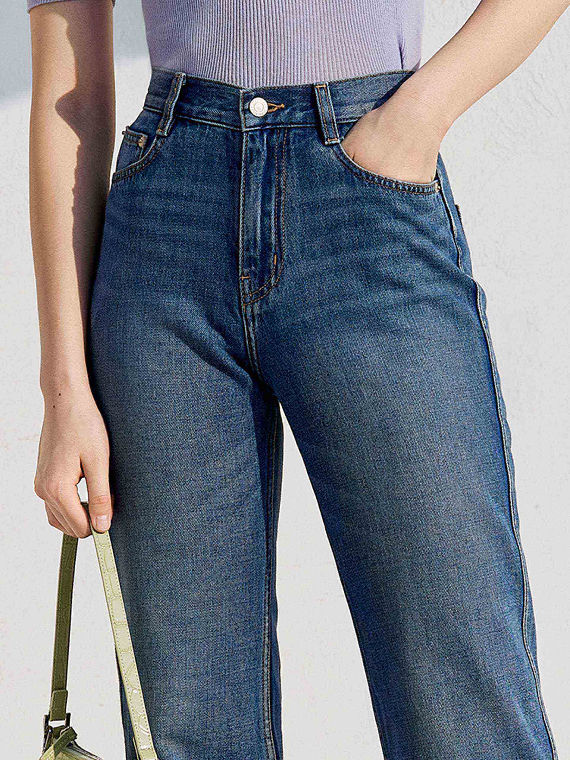 High Rise Straight Leg Jeans - Image 5