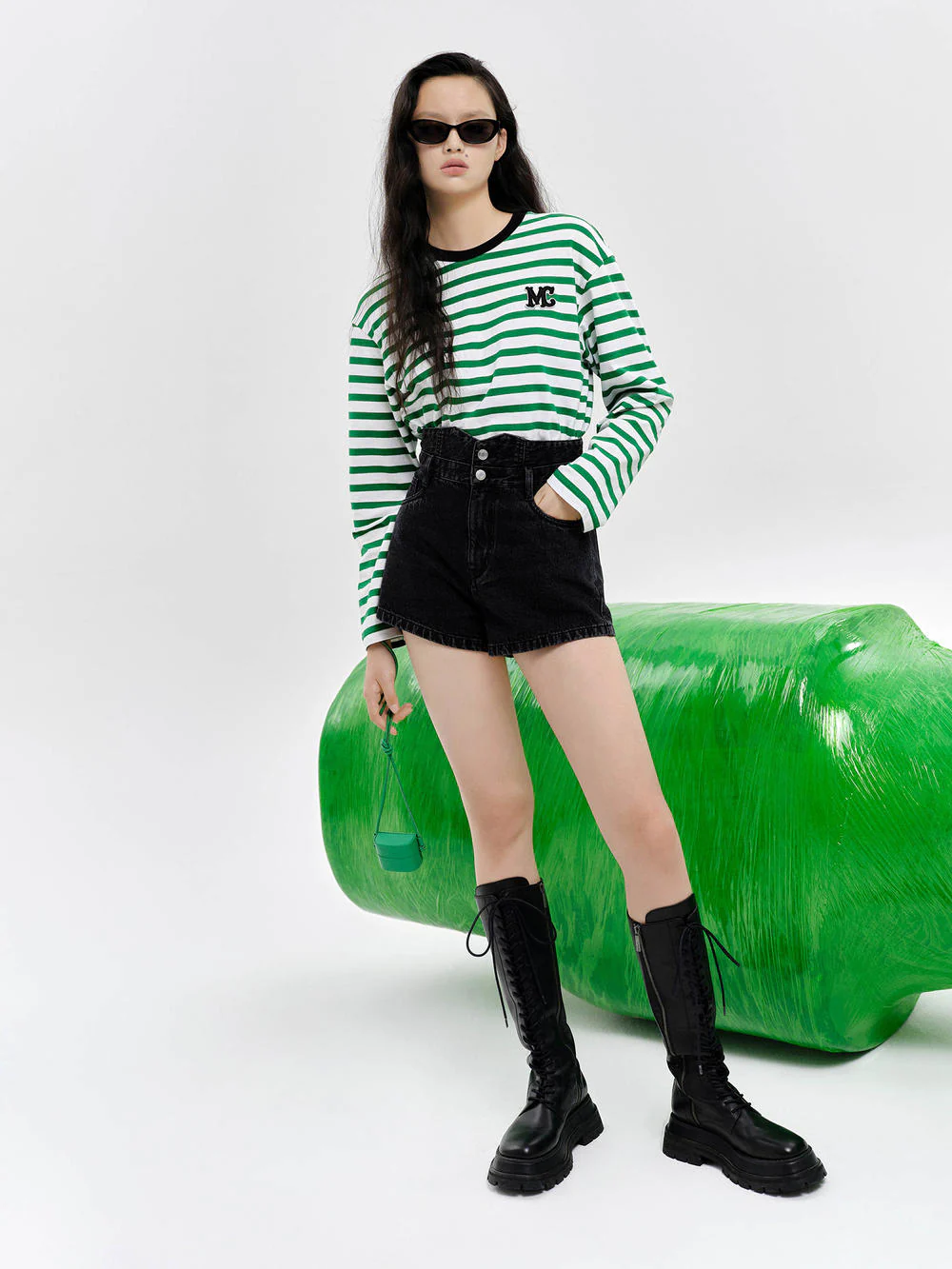 HOT SALE High Waist Denim Shorts - Image 6