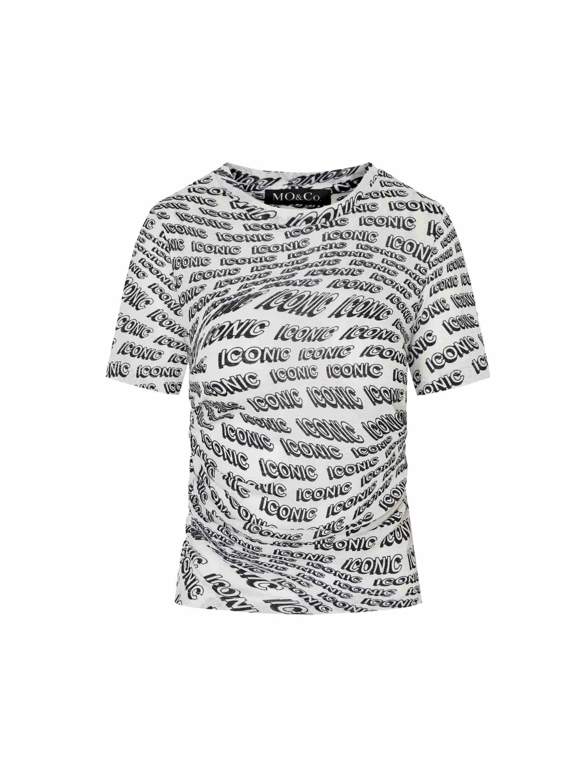 Letter Print Slim Fit T-shirt - Image 7