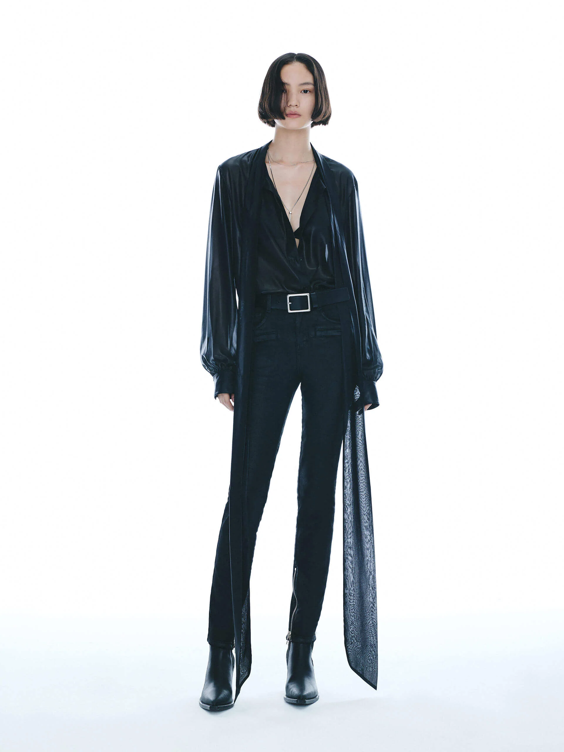 Long Sleeve Tie Blouse - Image 11