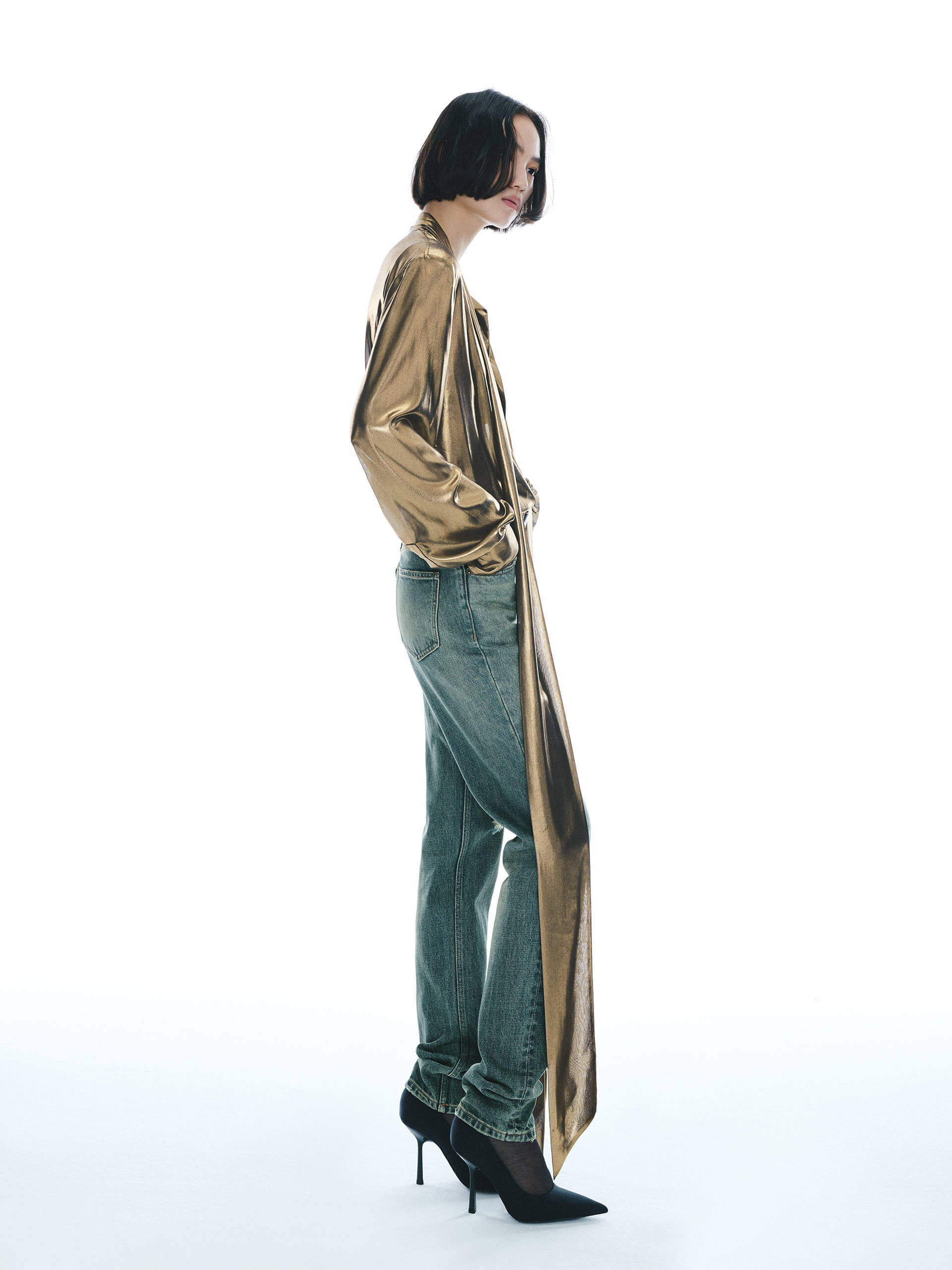 Long Sleeve Tie Blouse - Image 8