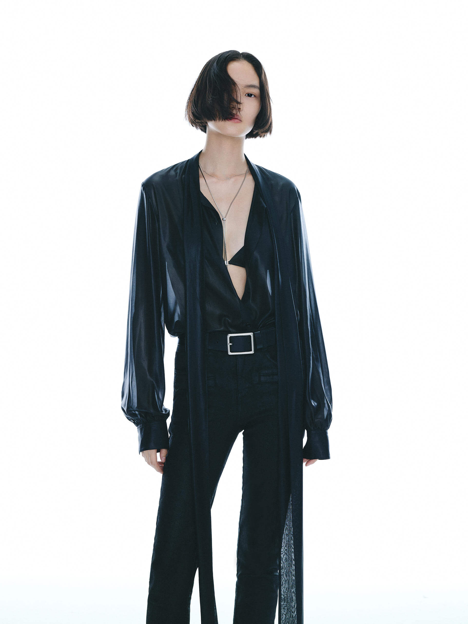 Long Sleeve Tie Blouse - Image 9