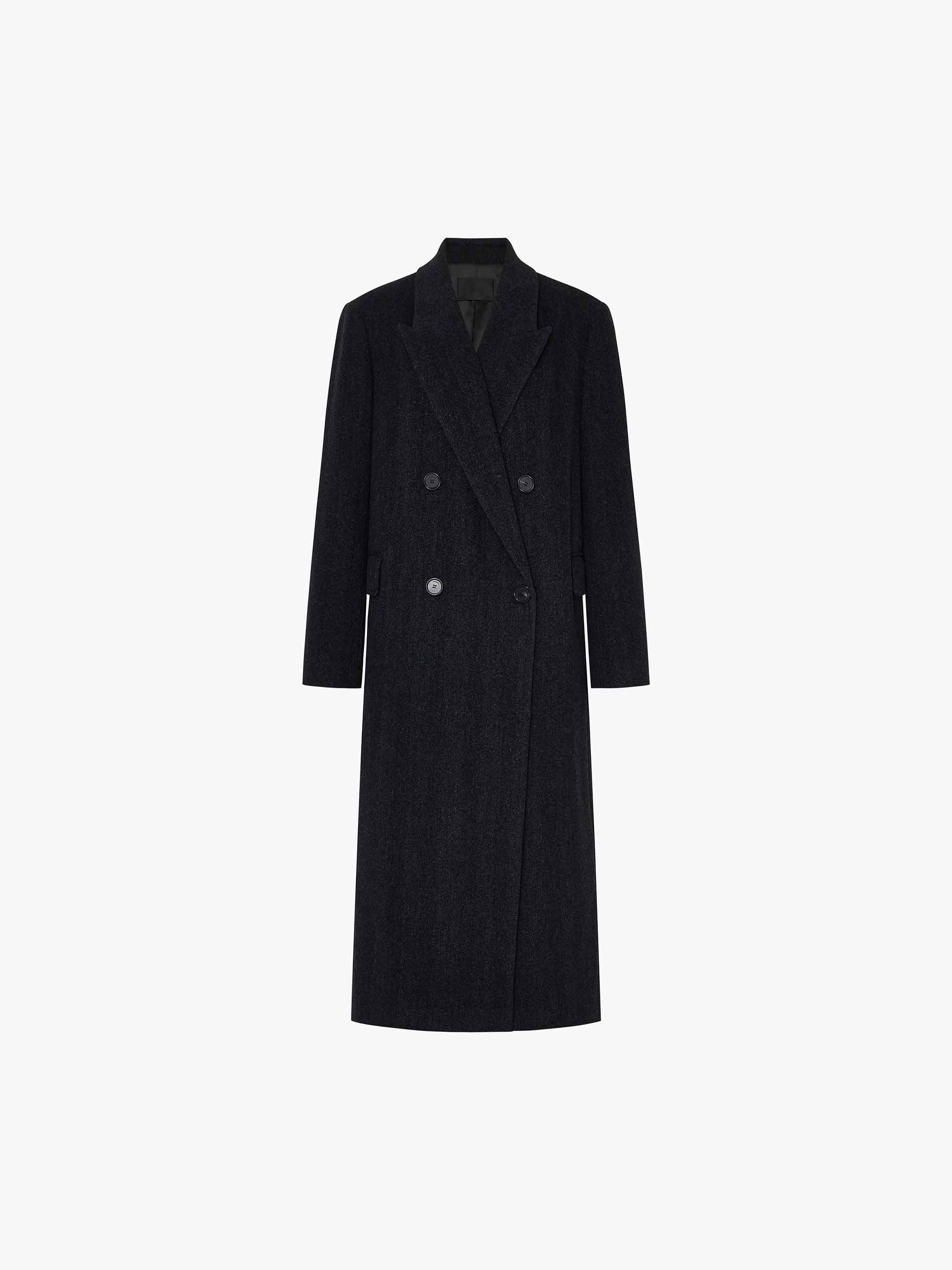 Longline Wool Blend Coat - Image 5