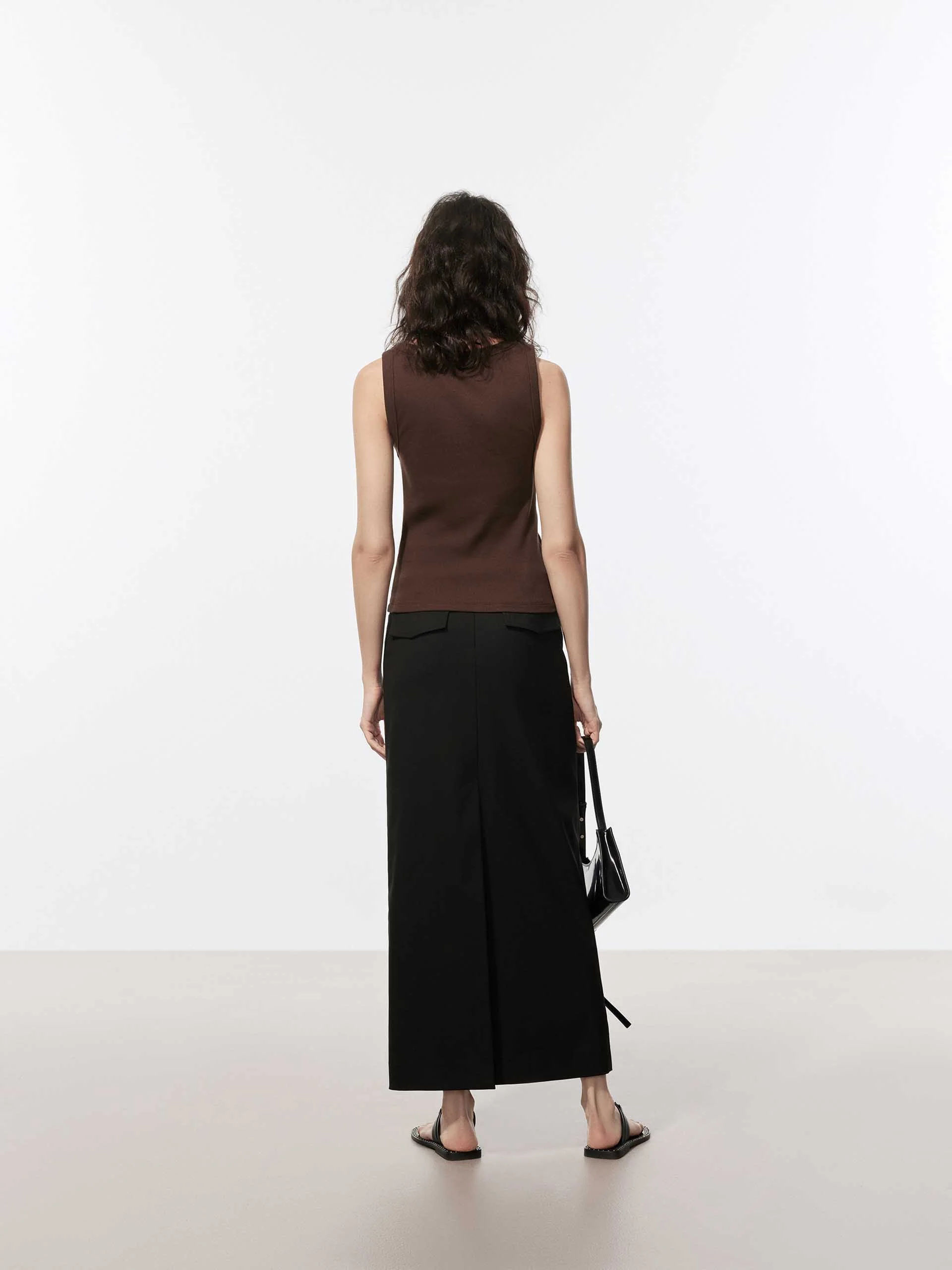 Metal M Detail Ribbed Tank Top - Image 28