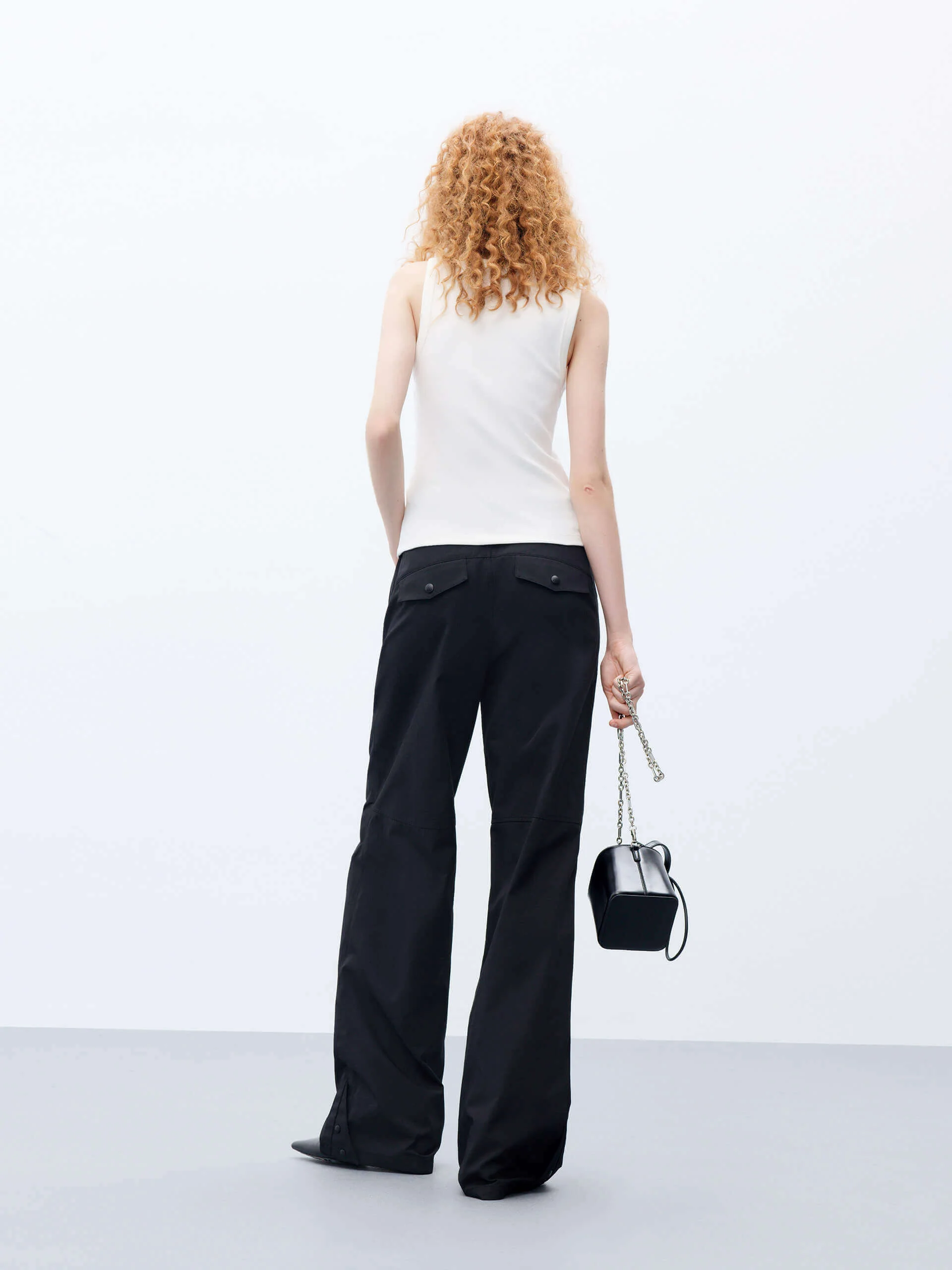 Metal M Detail Ribbed Tank Top - Image 3