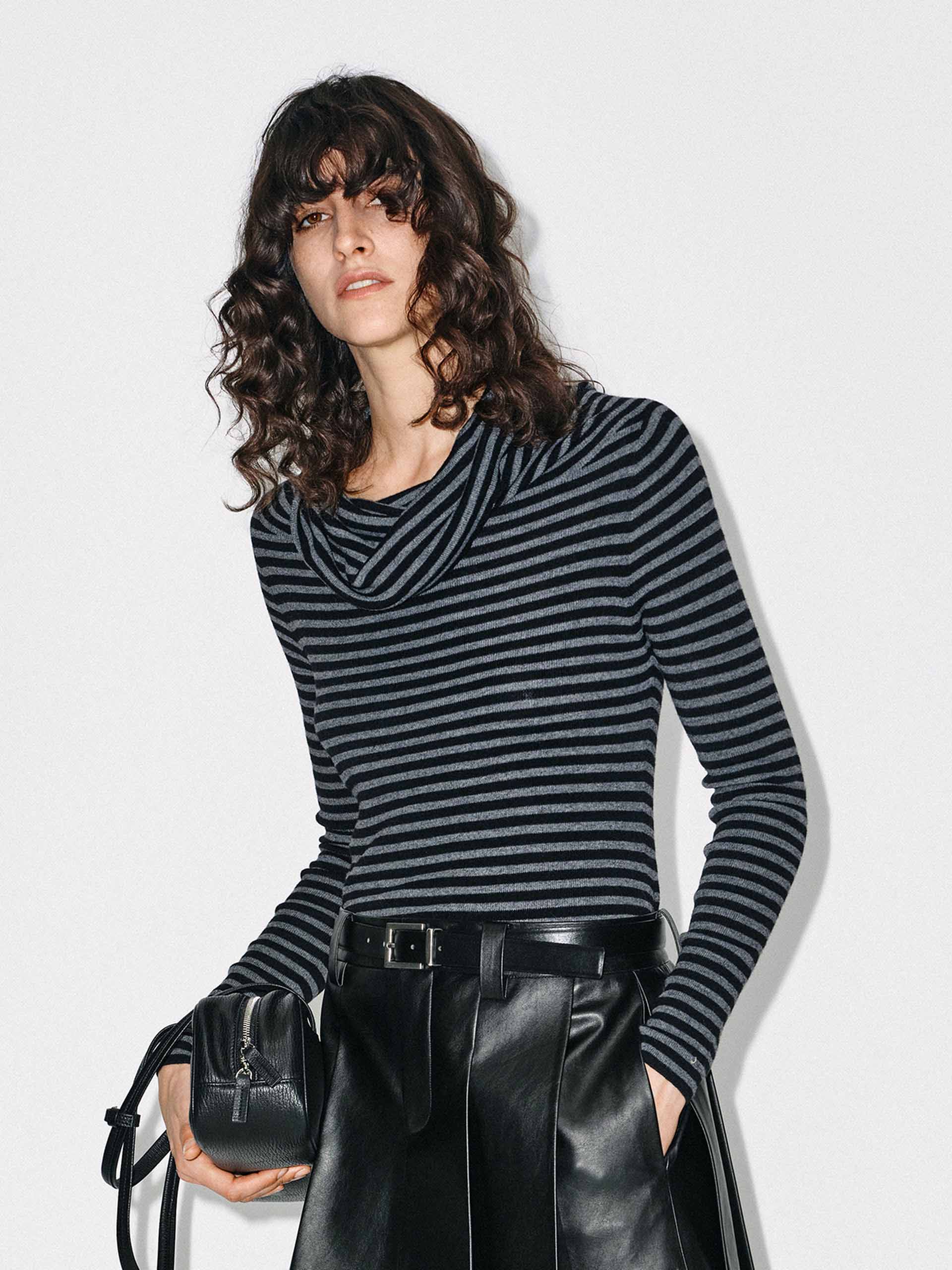 Off-shoulder Fitted Knit Top - Image 3