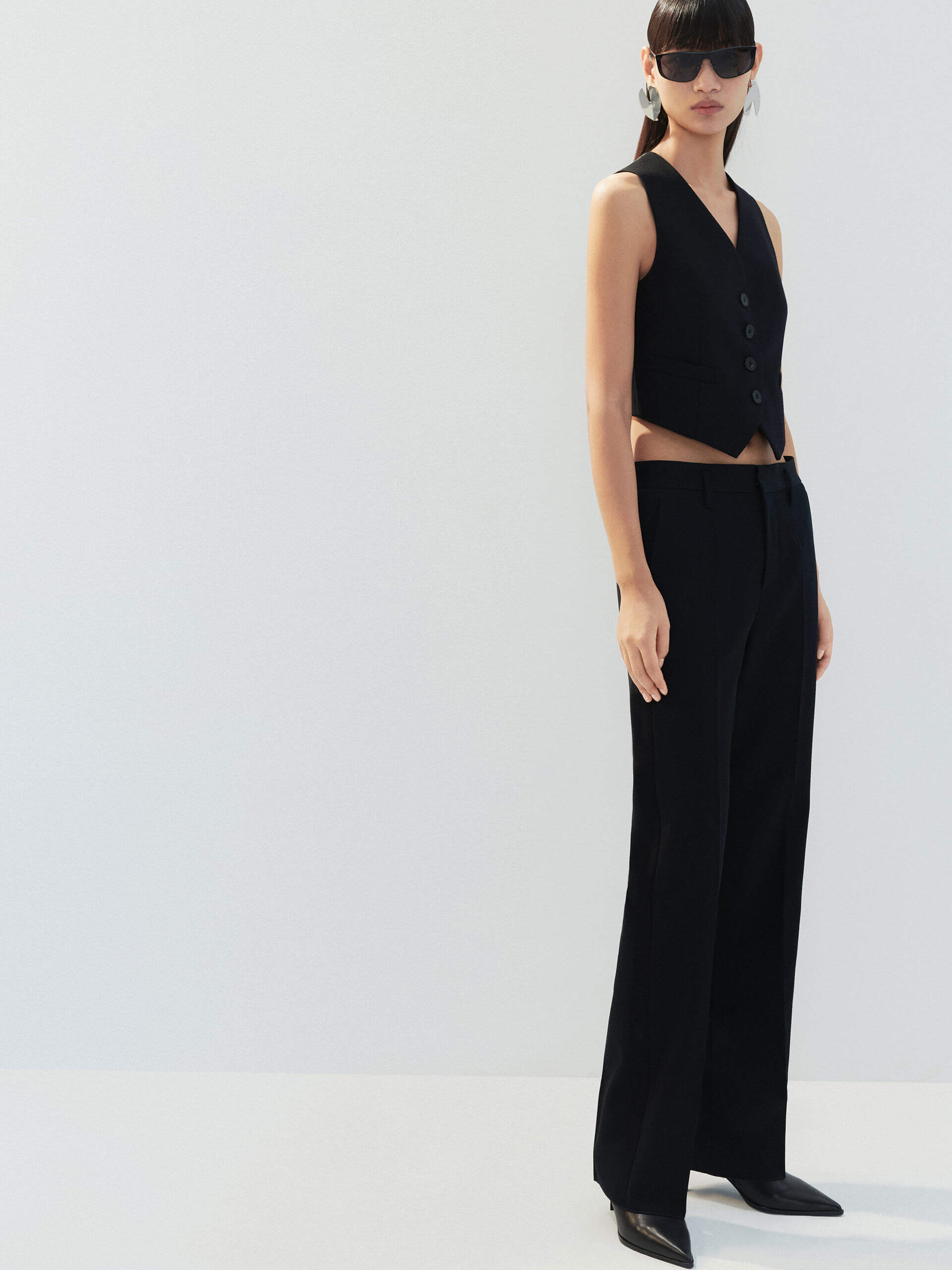 Paneled Belted Waistcoat - Image 7