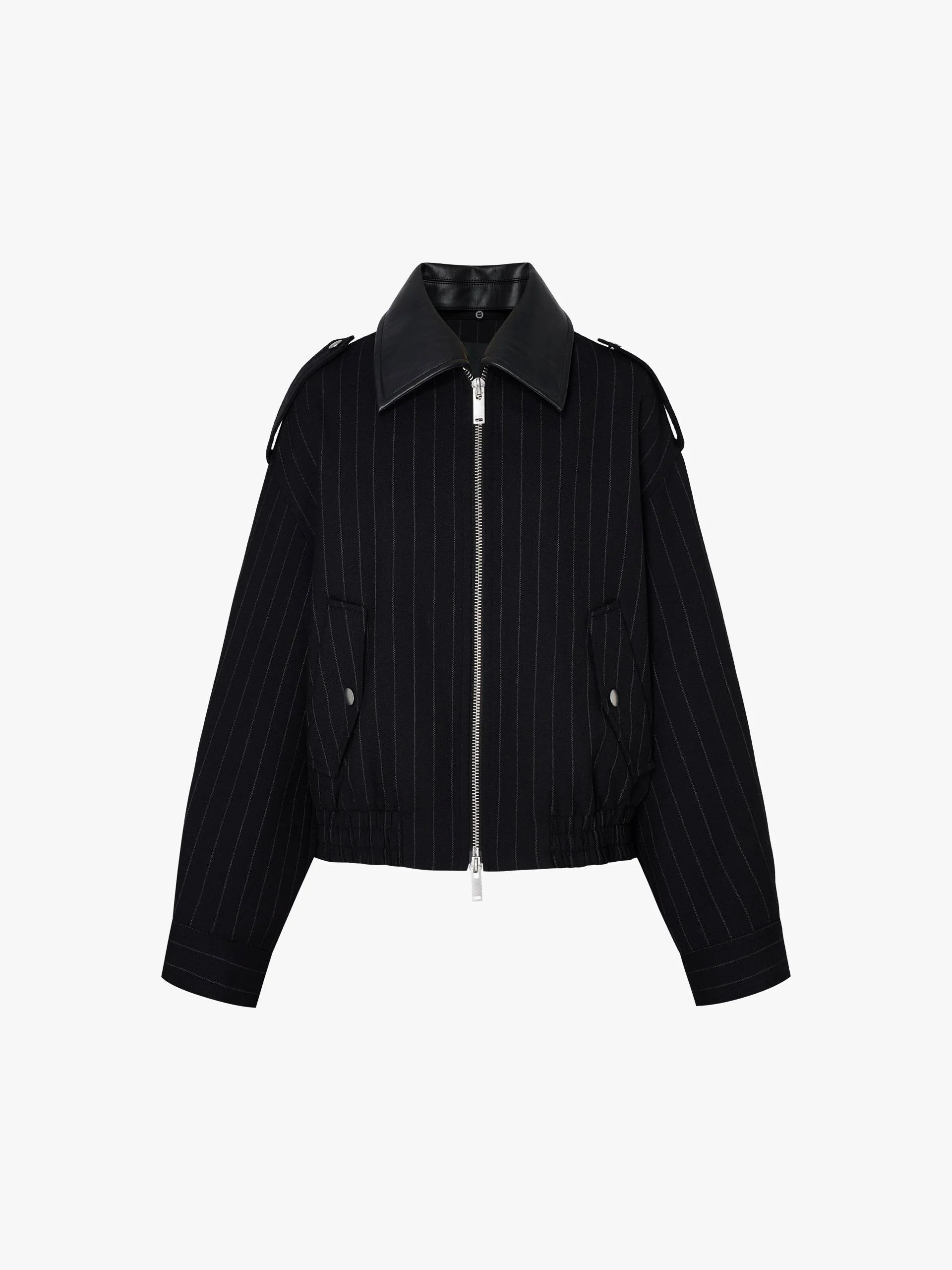 Pinstripe Wool Coat - Image 5