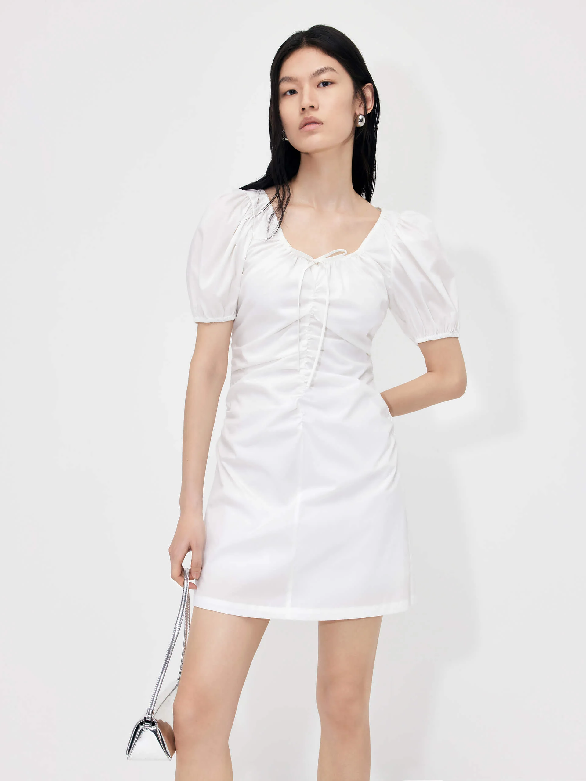 Pleated Detail Waist Dress - Image 12