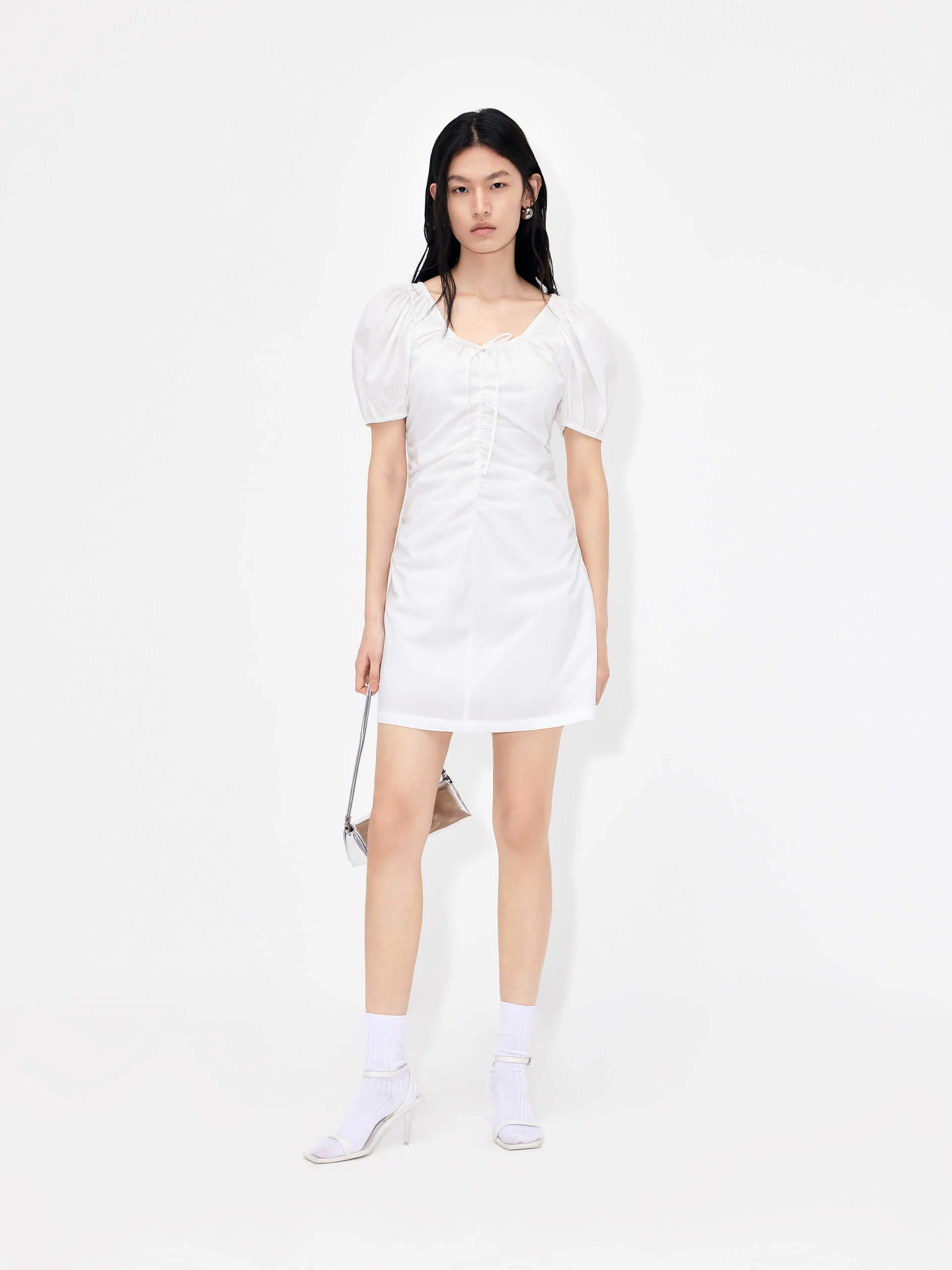 Pleated Detail Waist Dress - Image 13