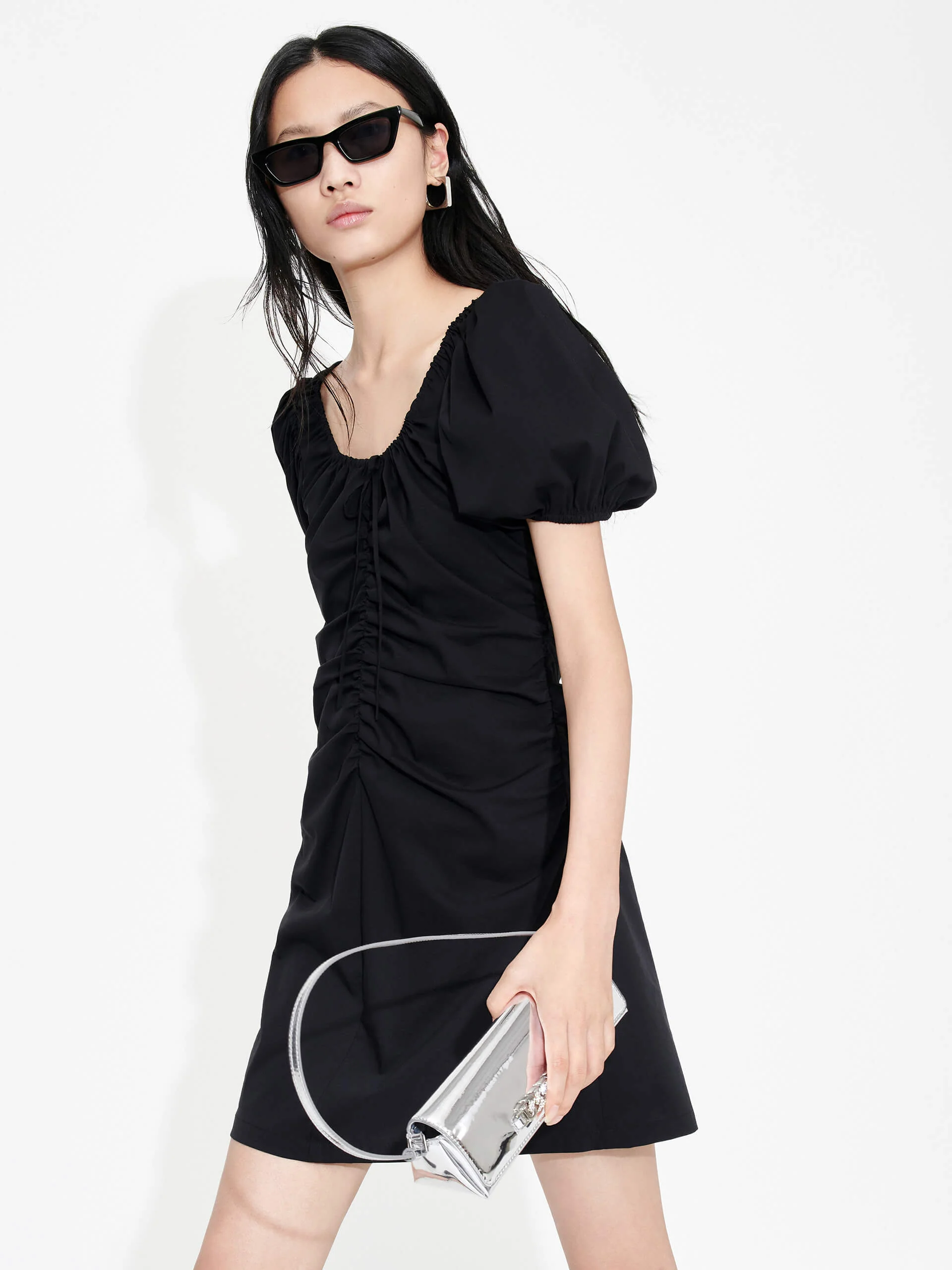 Pleated Detail Waist Dress - Image 24