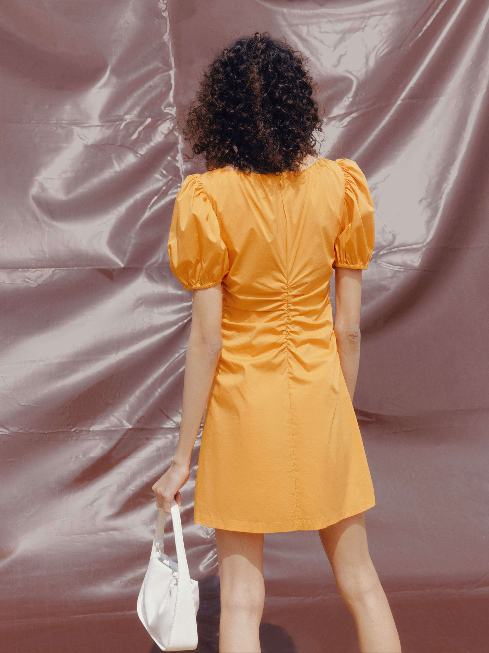 Pleated Detail Waist Dress - Image 3