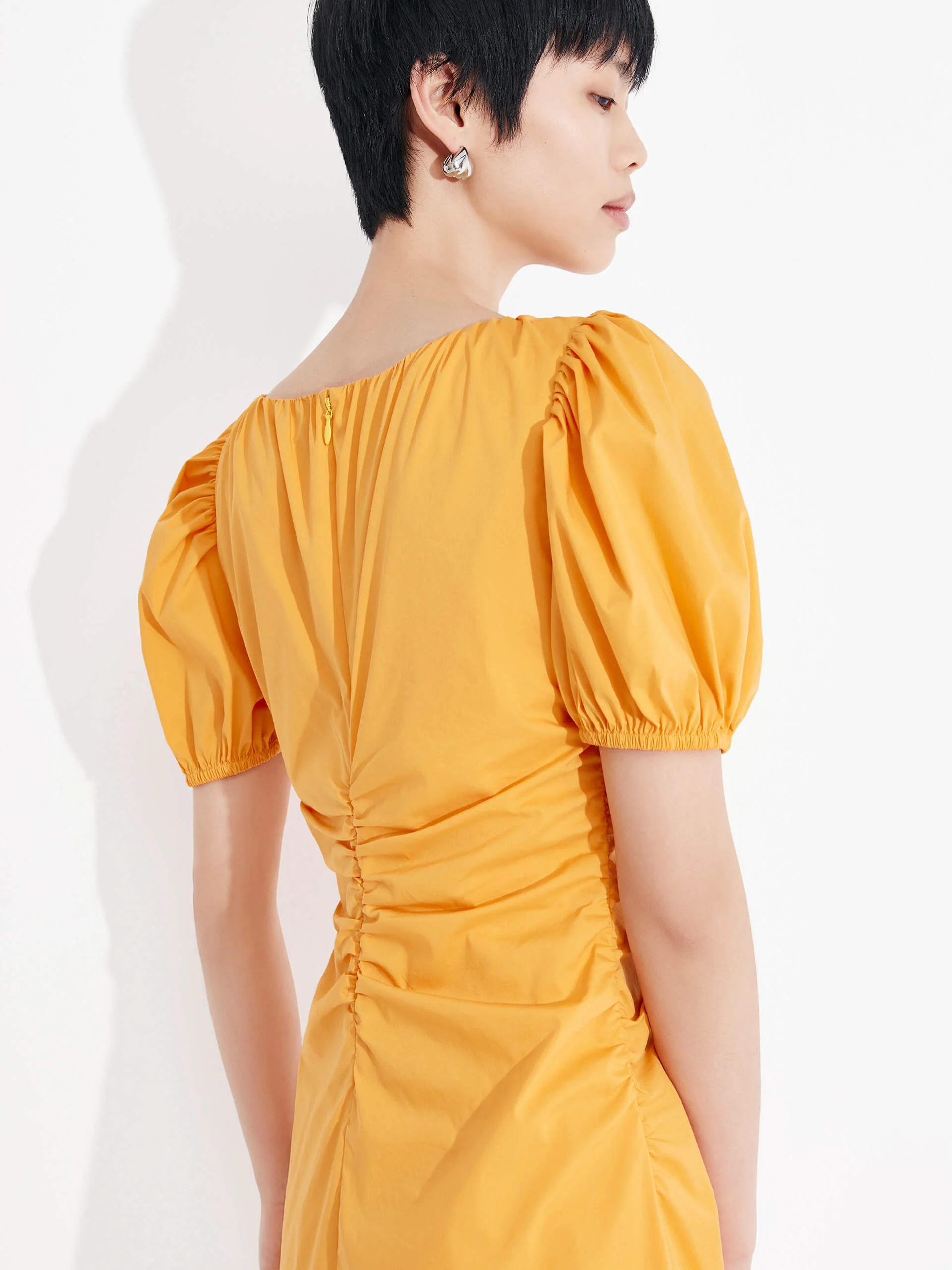 Pleated Detail Waist Dress - Image 4