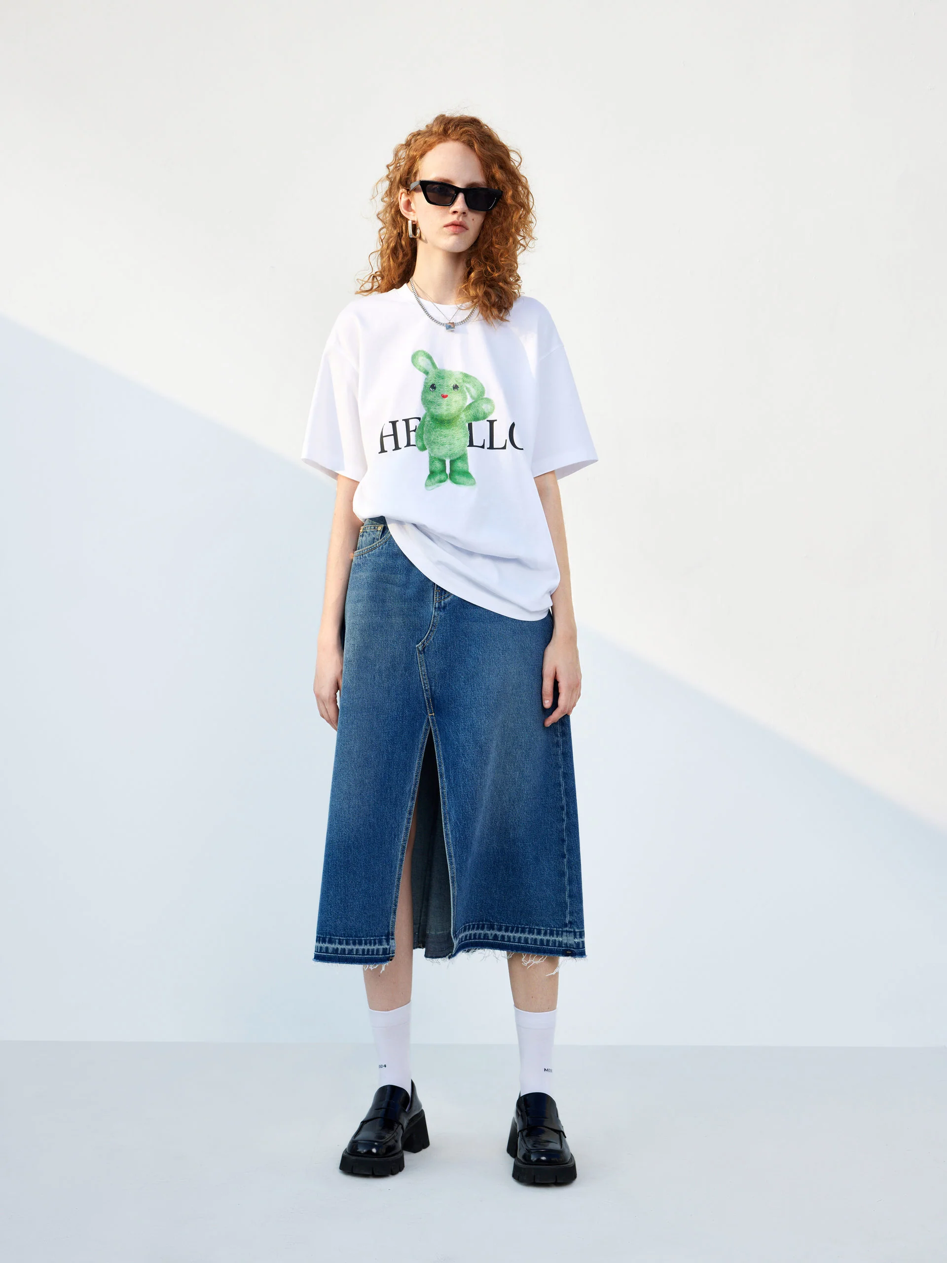 Rabbit Pattern Cotton T-shirt - Image 23