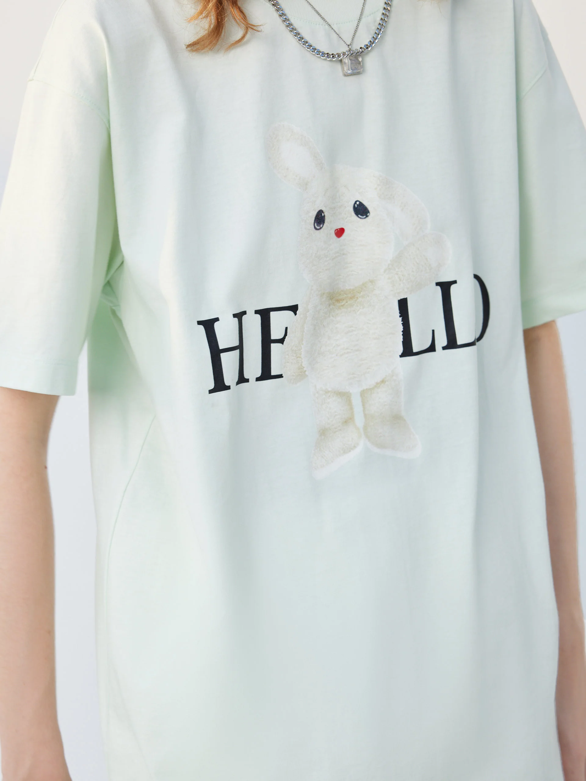 Rabbit Pattern Cotton T-shirt - Image 25