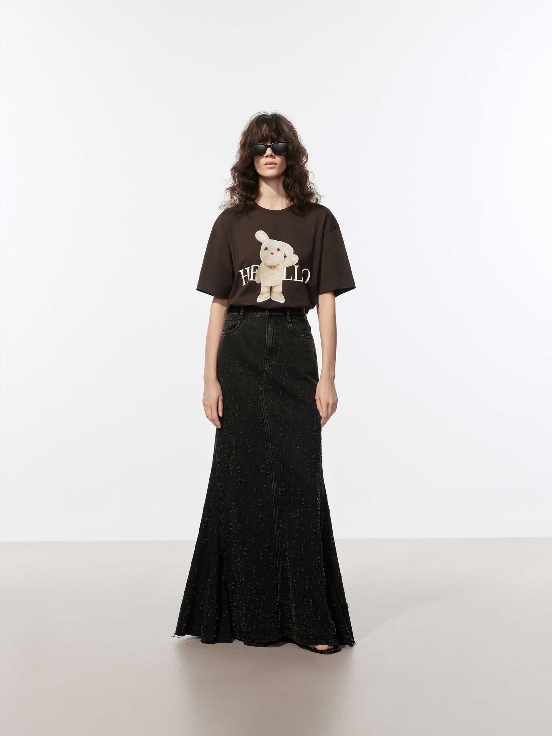 Rabbit Pattern Cotton T-shirt - Image 6