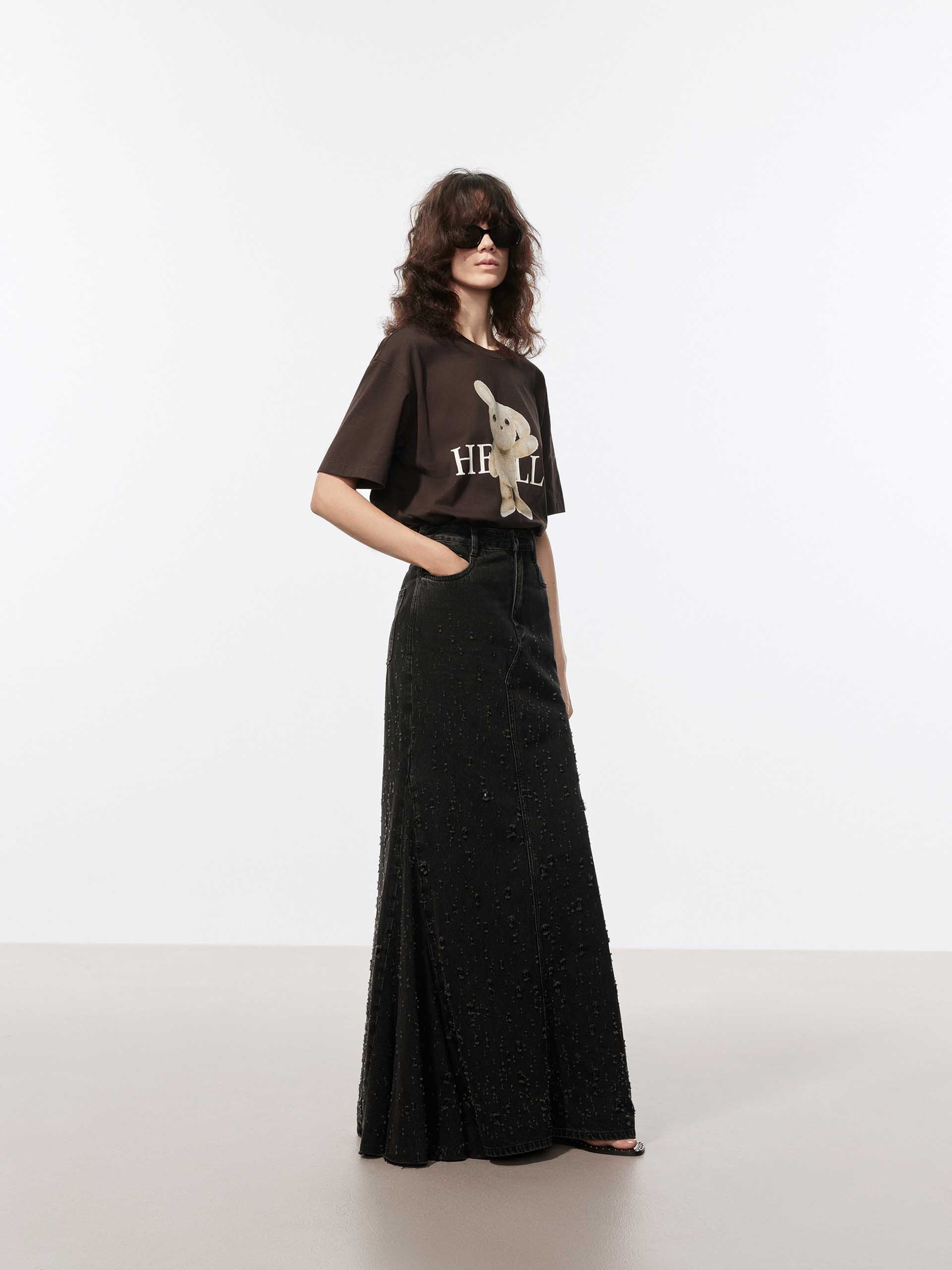 Rabbit Pattern Cotton T-shirt - Image 7