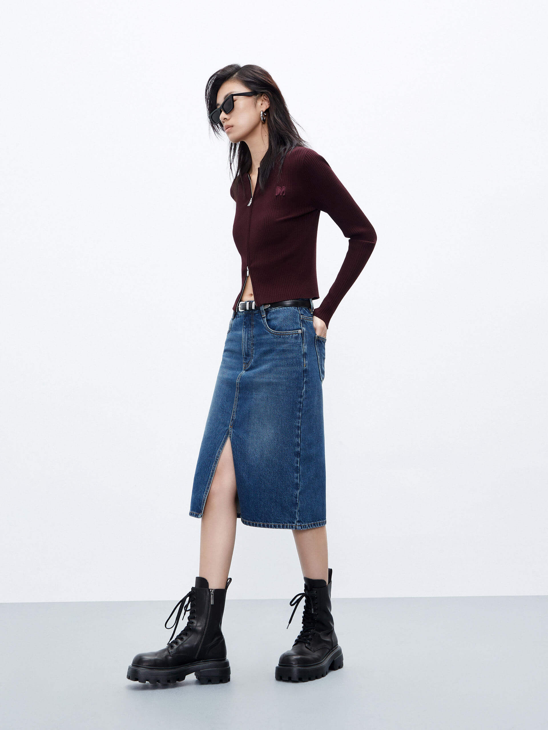 Ribbed Slim Fit Cardigan - Image 19