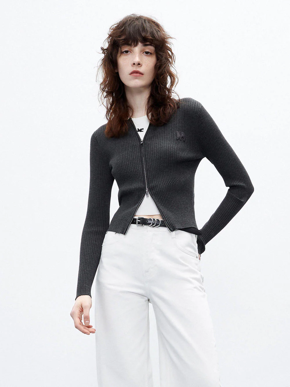 Ribbed Slim Fit Cardigan - Image 8