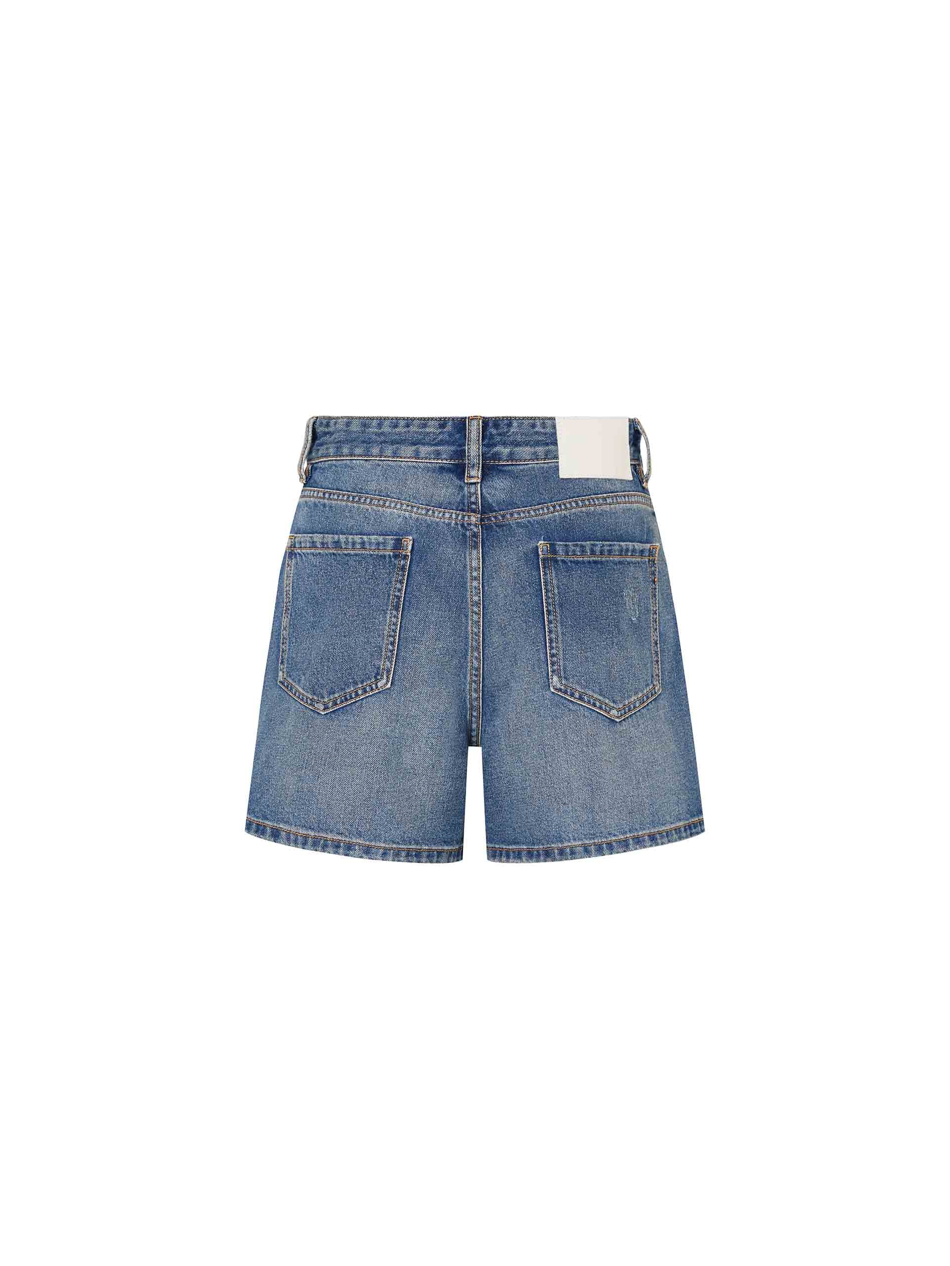 Ripped Details Denim Shorts - Image 9