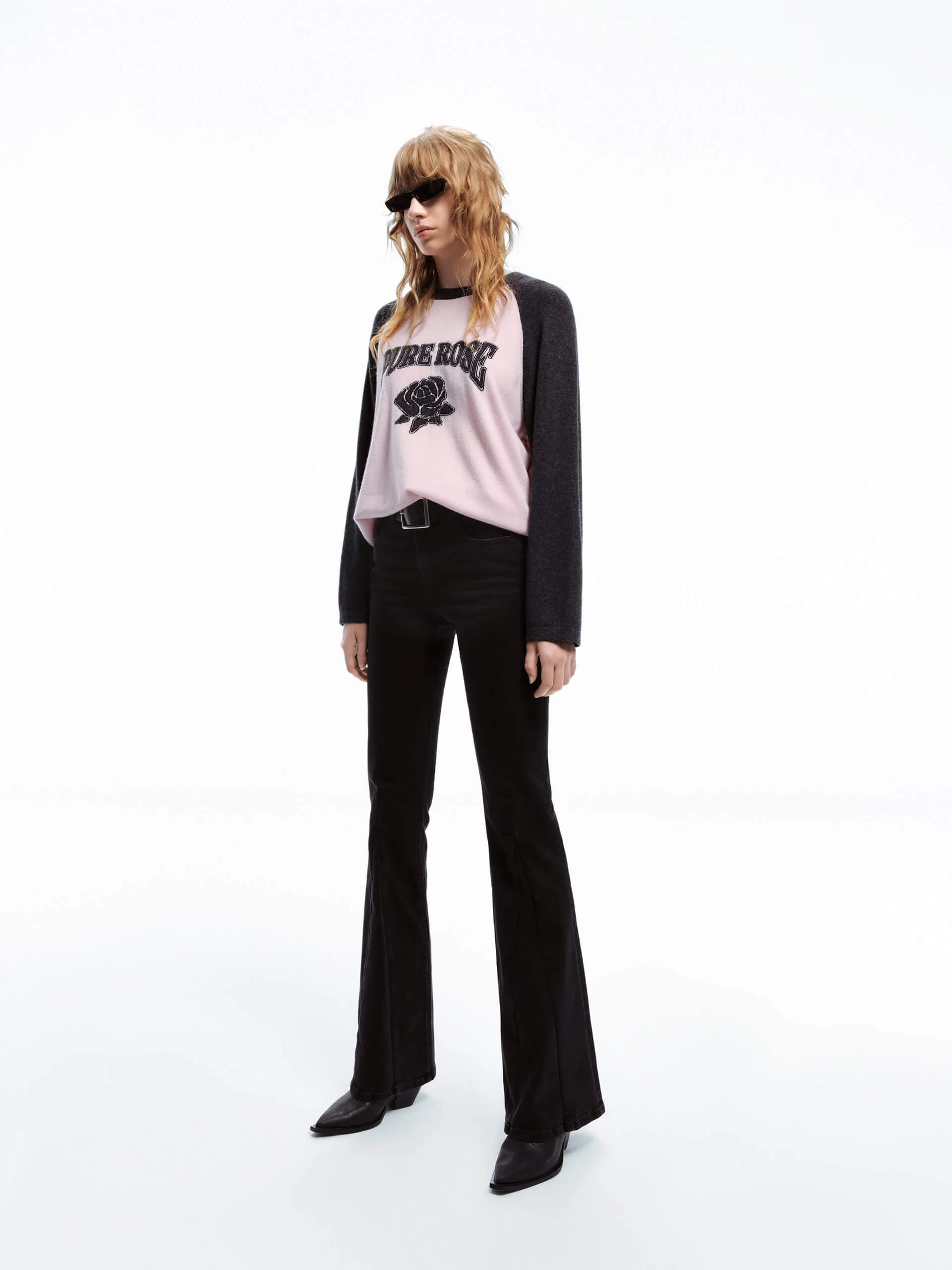 Rose Pattern Wool Sweater - Image 16