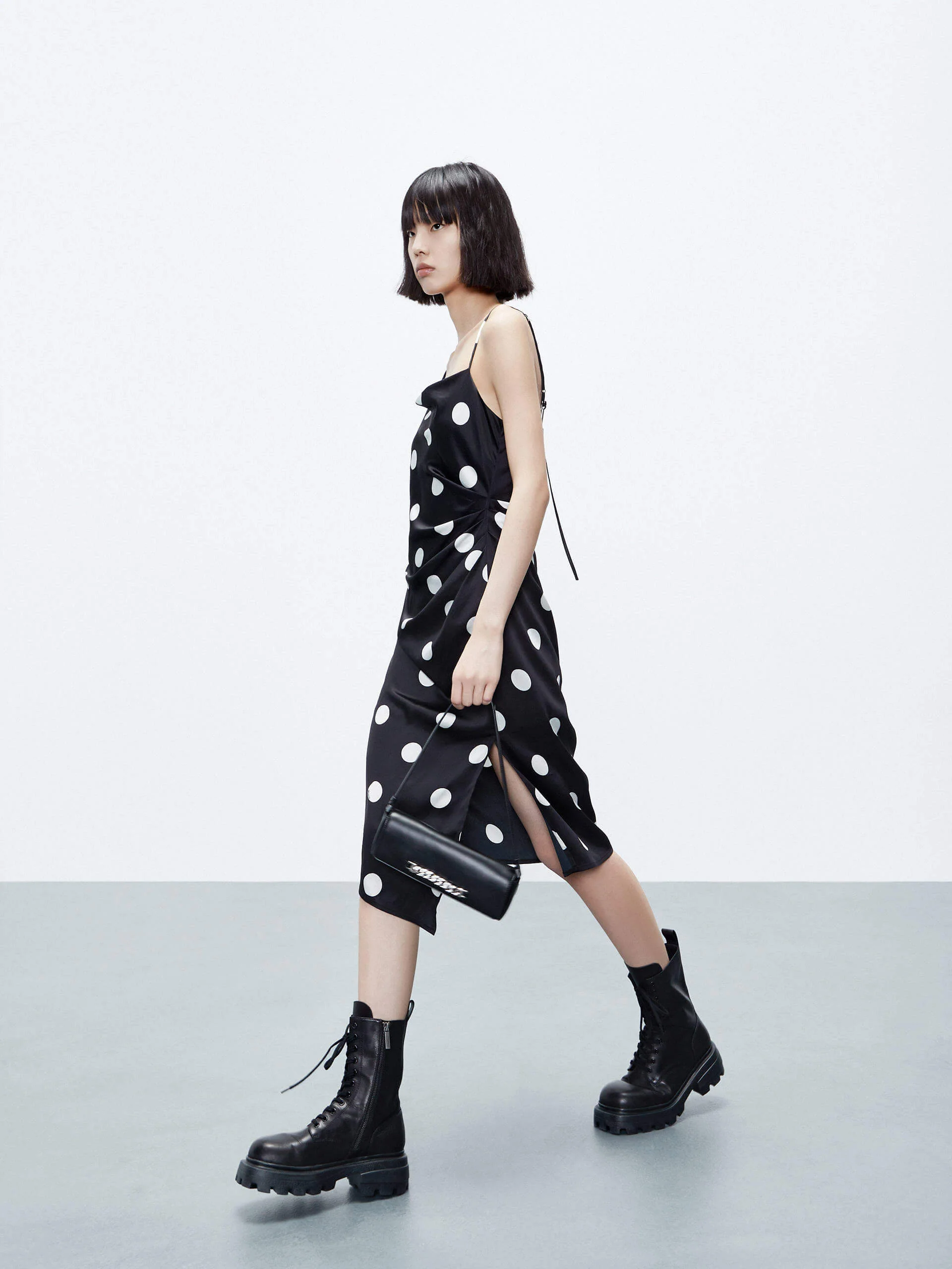 Silk Blend Pleated Cami Dress - Image 6