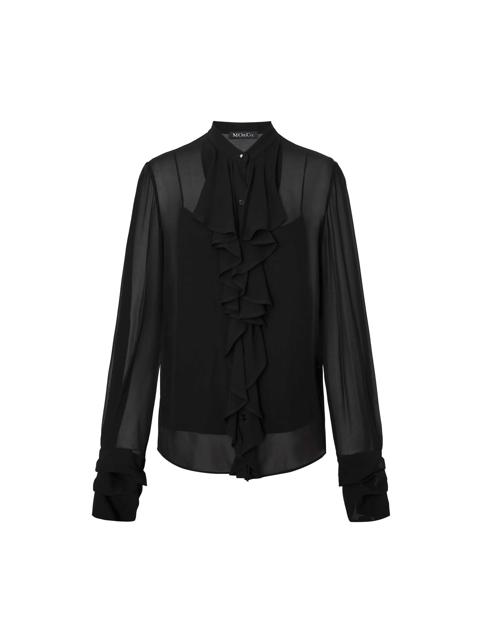 Silk Ruffles Detail Blouse - Image 13