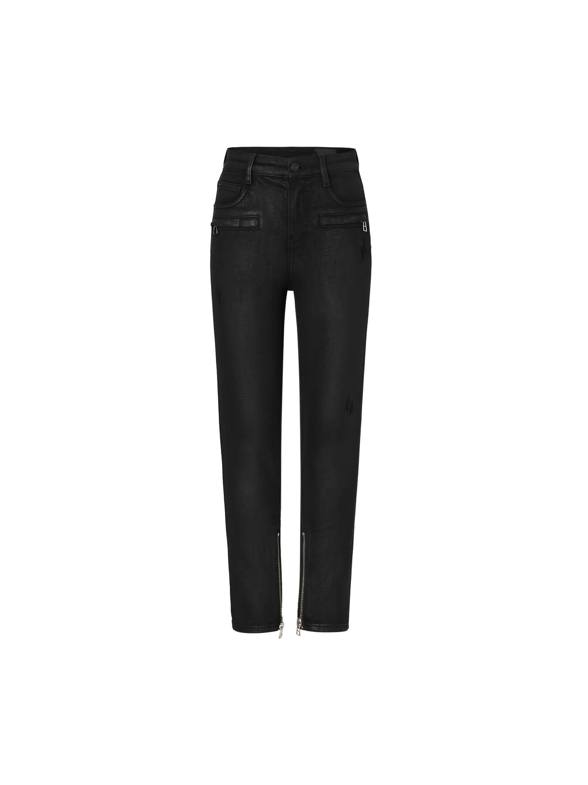 Skinny Zipper Detail Jeans - Image 5