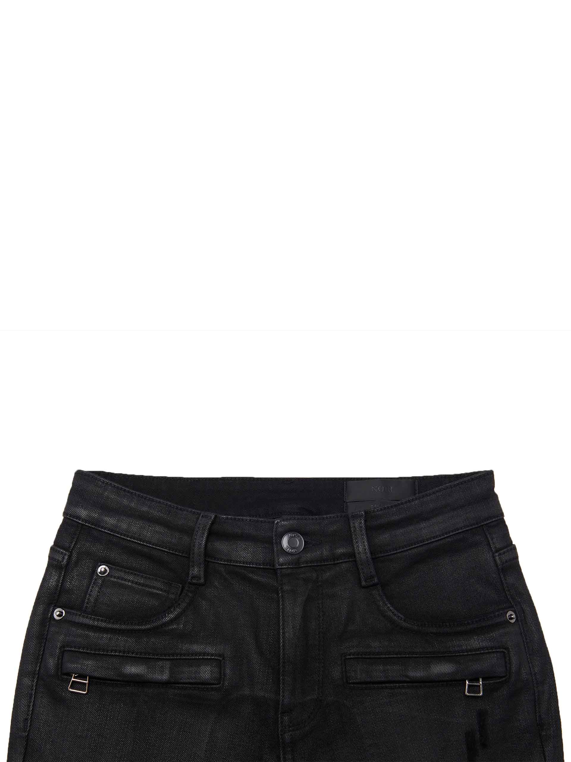 Skinny Zipper Detail Jeans - Image 7