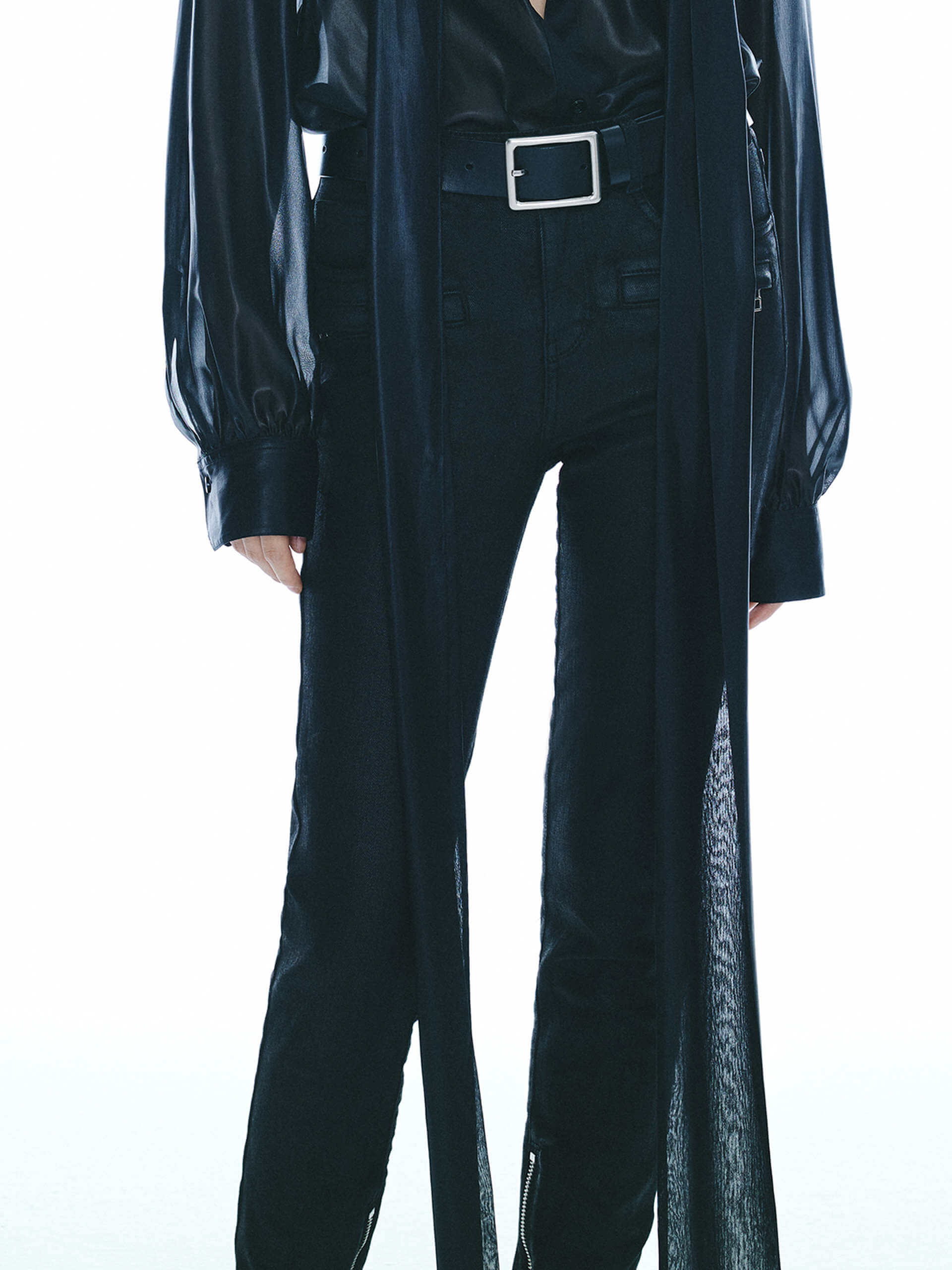 Skinny Zipper Detail Jeans - Image 8