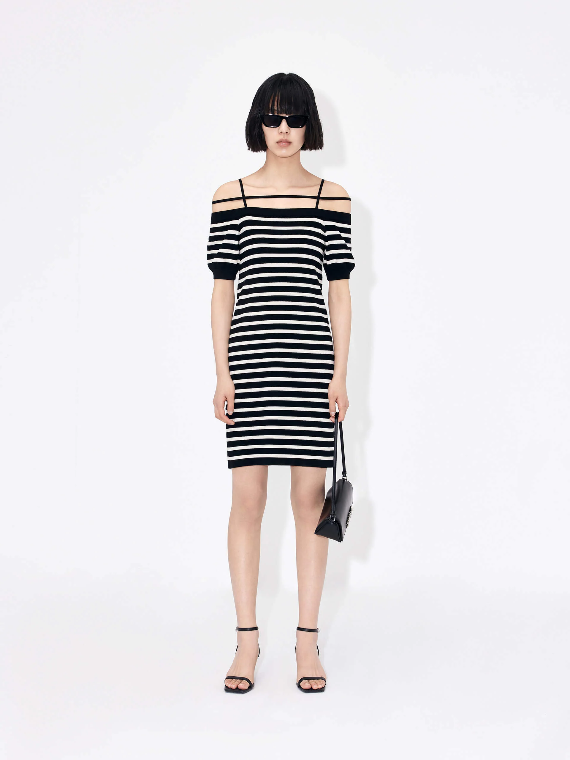 Strap Details Striped Dress - Image 12