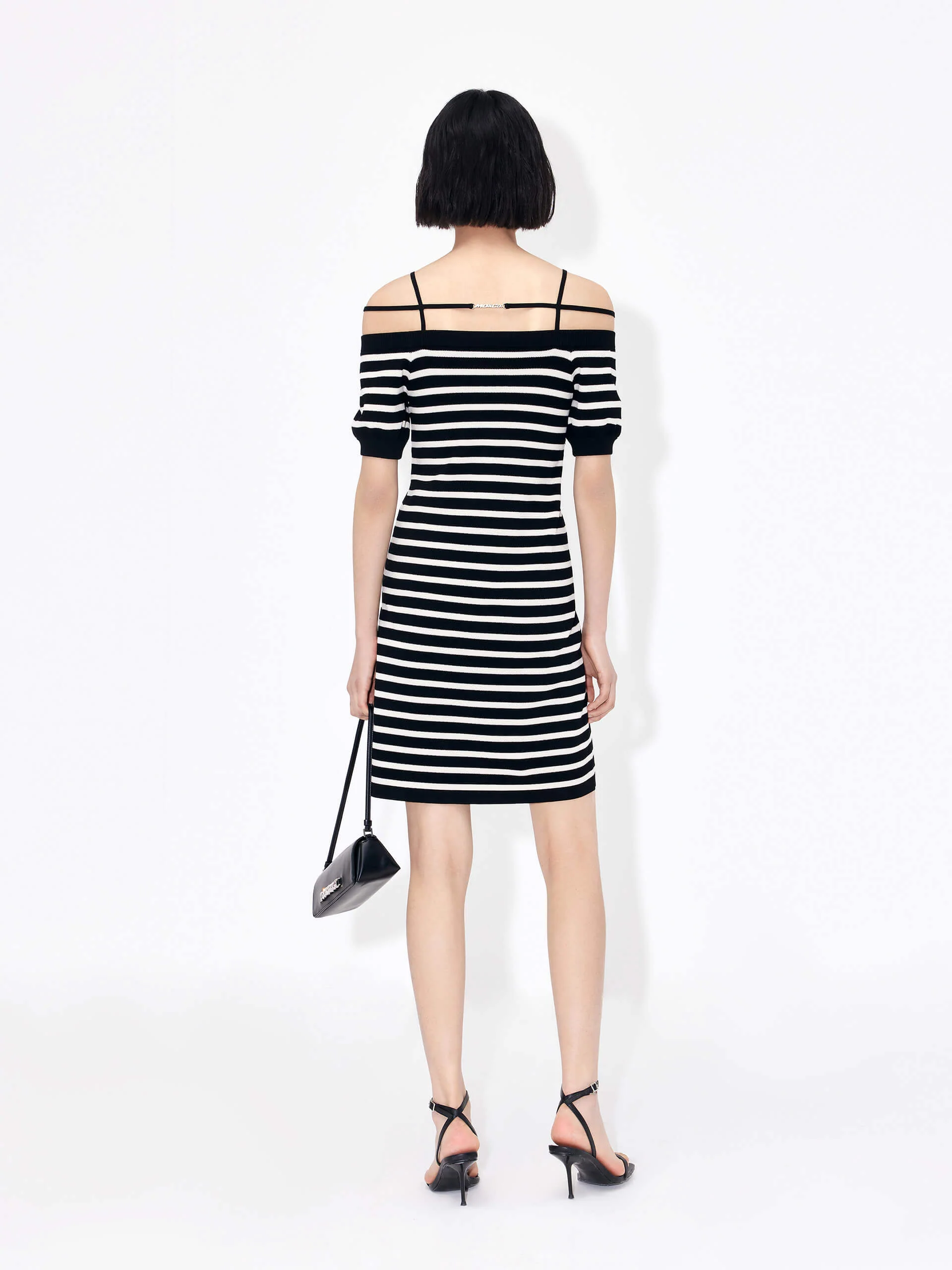Strap Details Striped Dress - Image 3