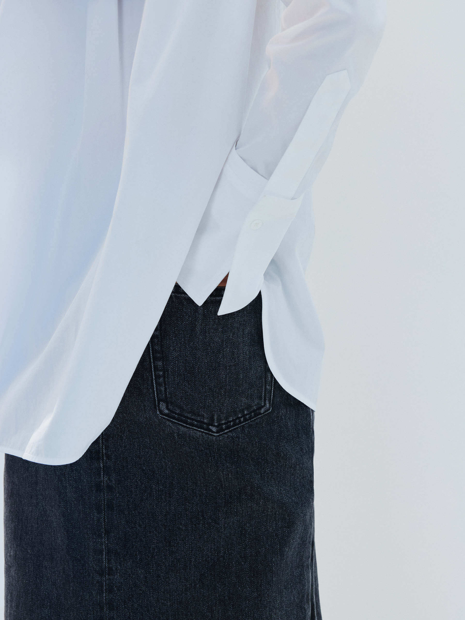 Tie Detail Cotton Shirt - Image 7