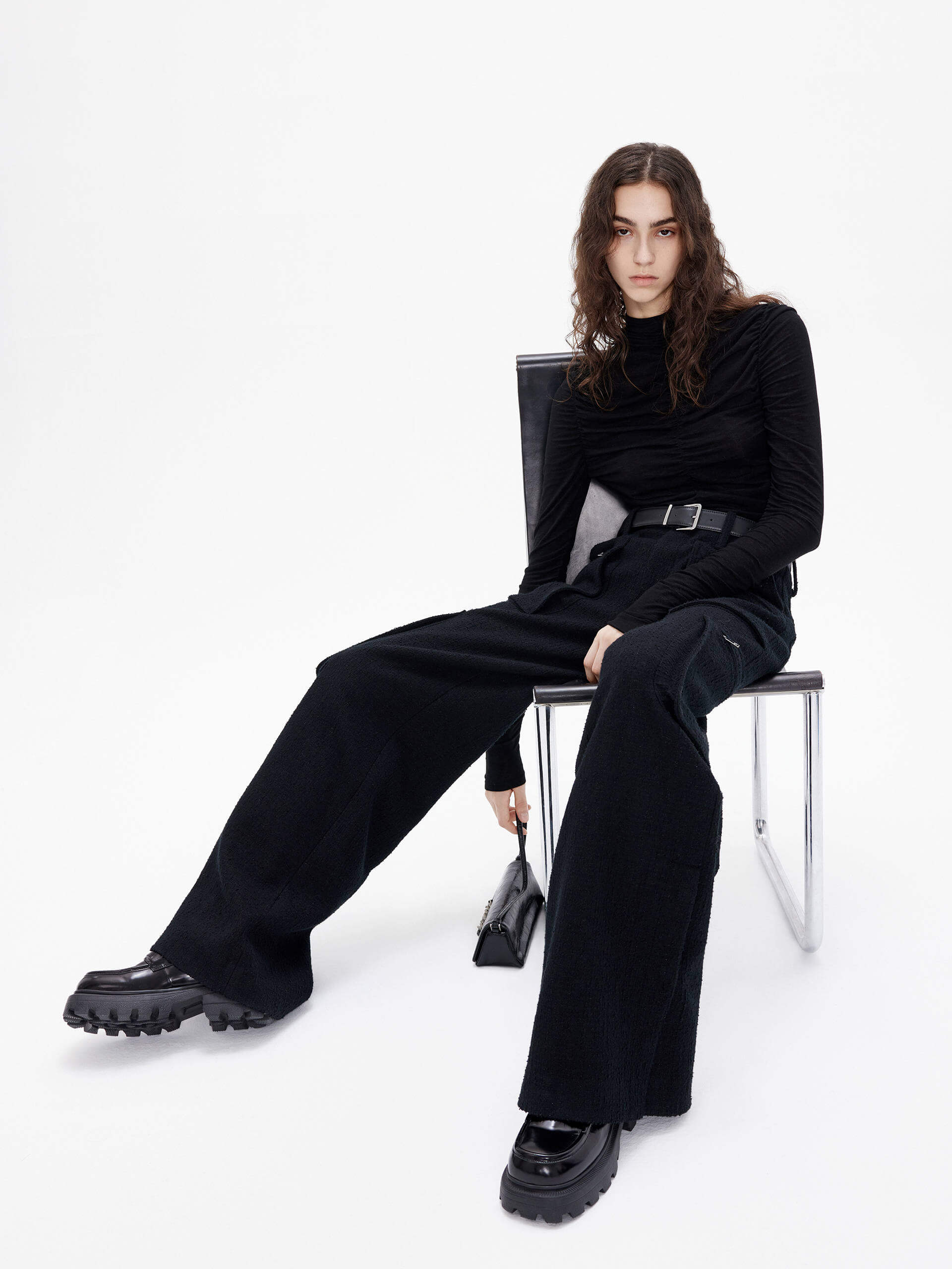 Turtleneck Pleated Top - Image 11