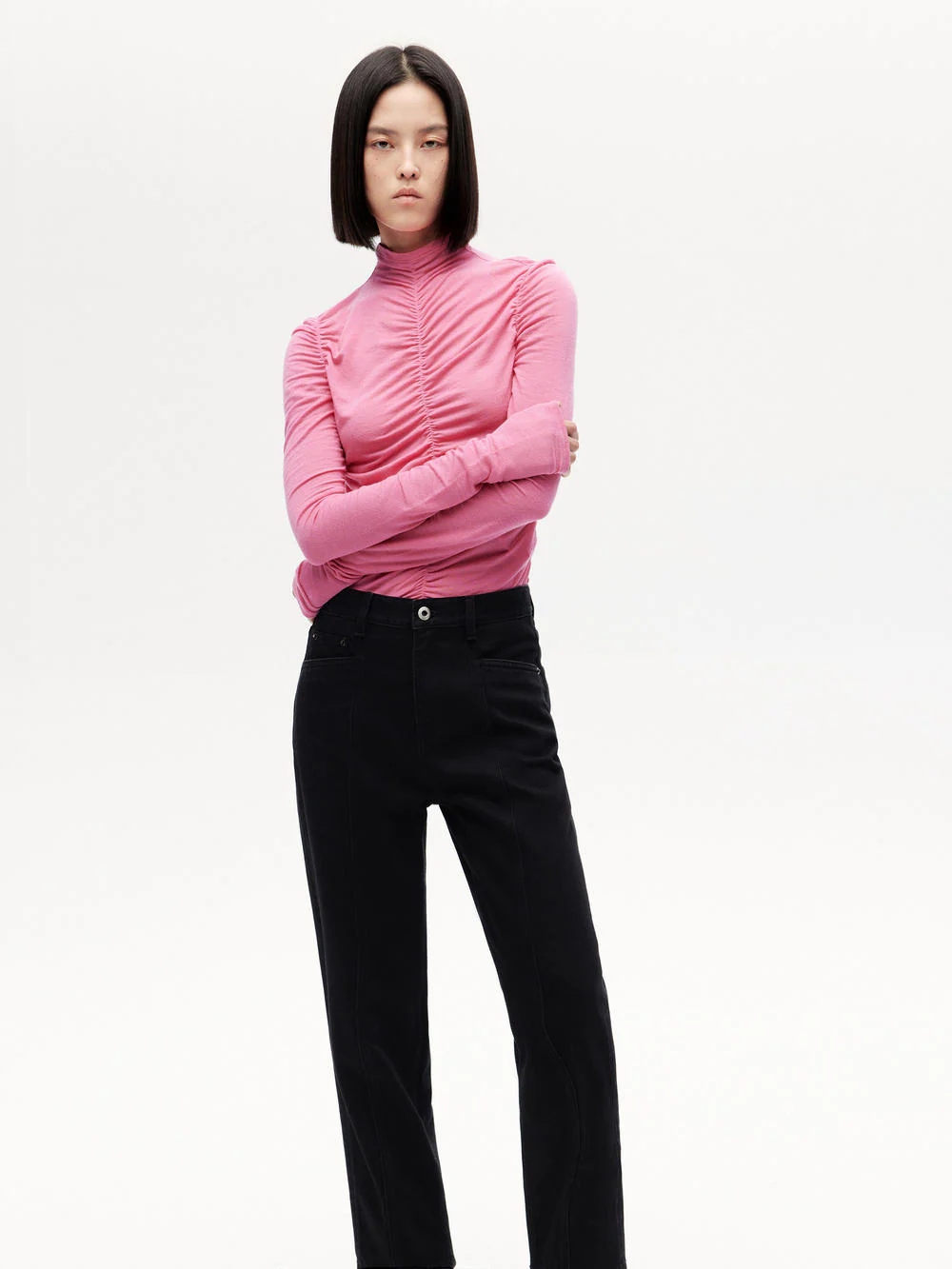 Turtleneck Pleated Top - Image 13