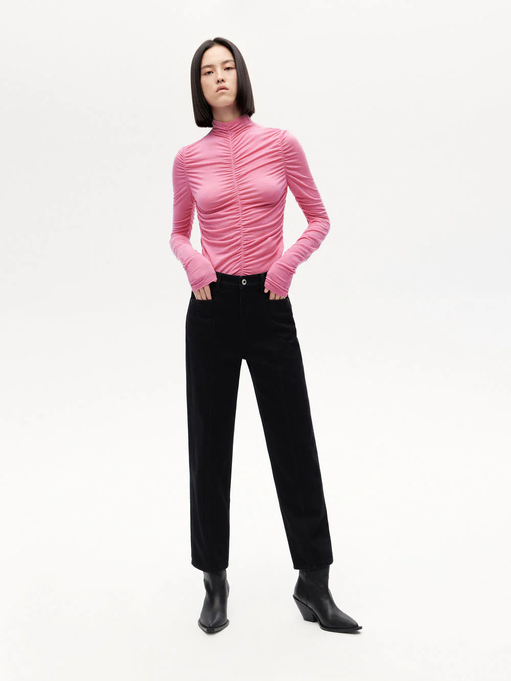 Turtleneck Pleated Top - Image 14