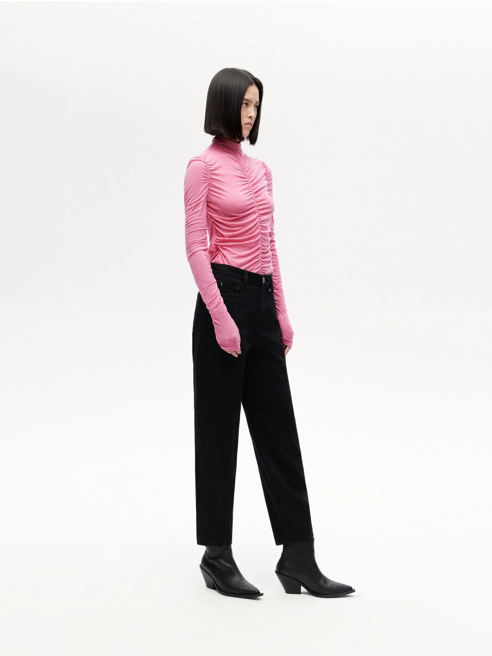Turtleneck Pleated Top - Image 16