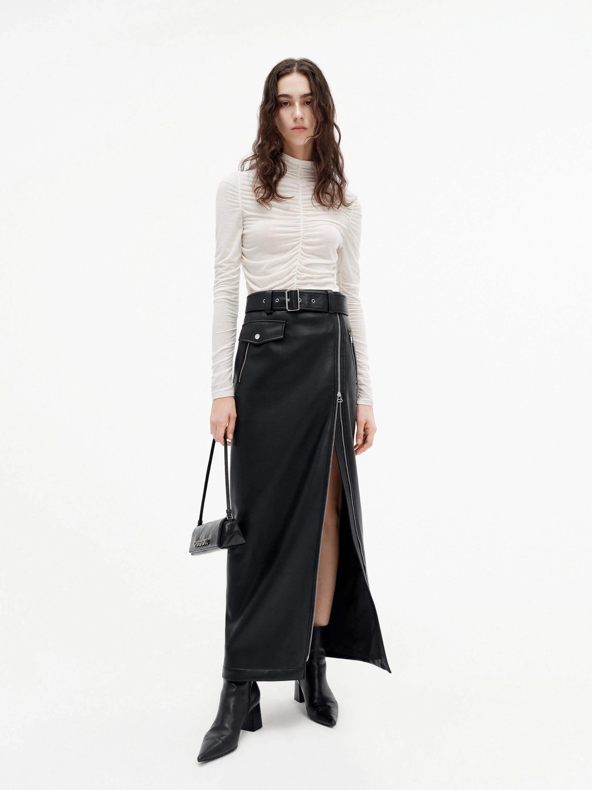 Turtleneck Pleated Top - Image 5