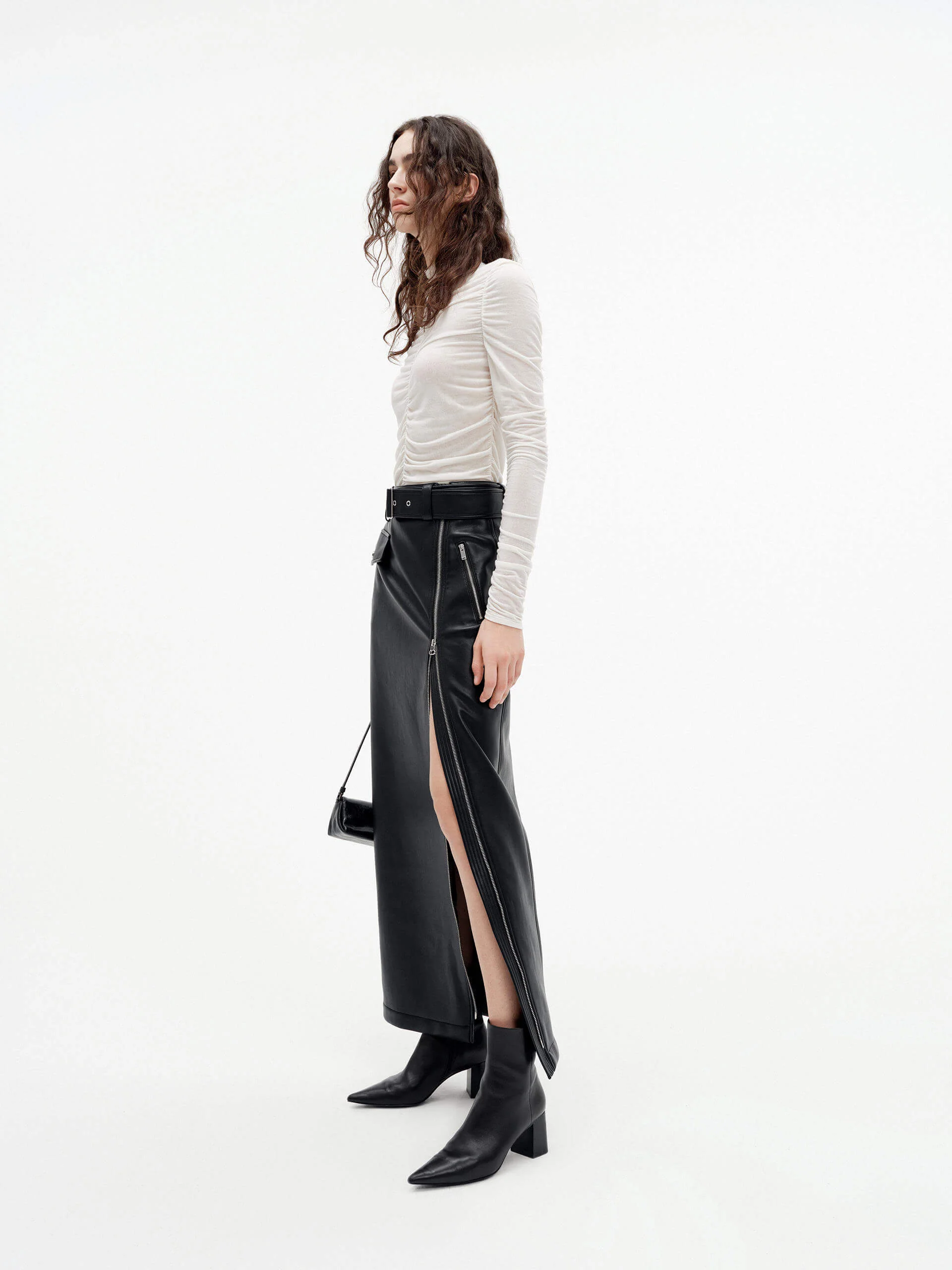 Turtleneck Pleated Top - Image 6